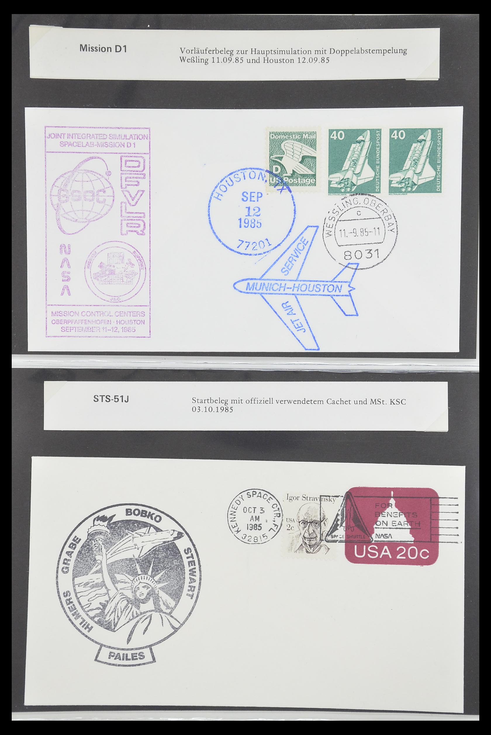 33186 568 - Postzegelverzameling 33186 Motief ruimtevaart 1961-1984.