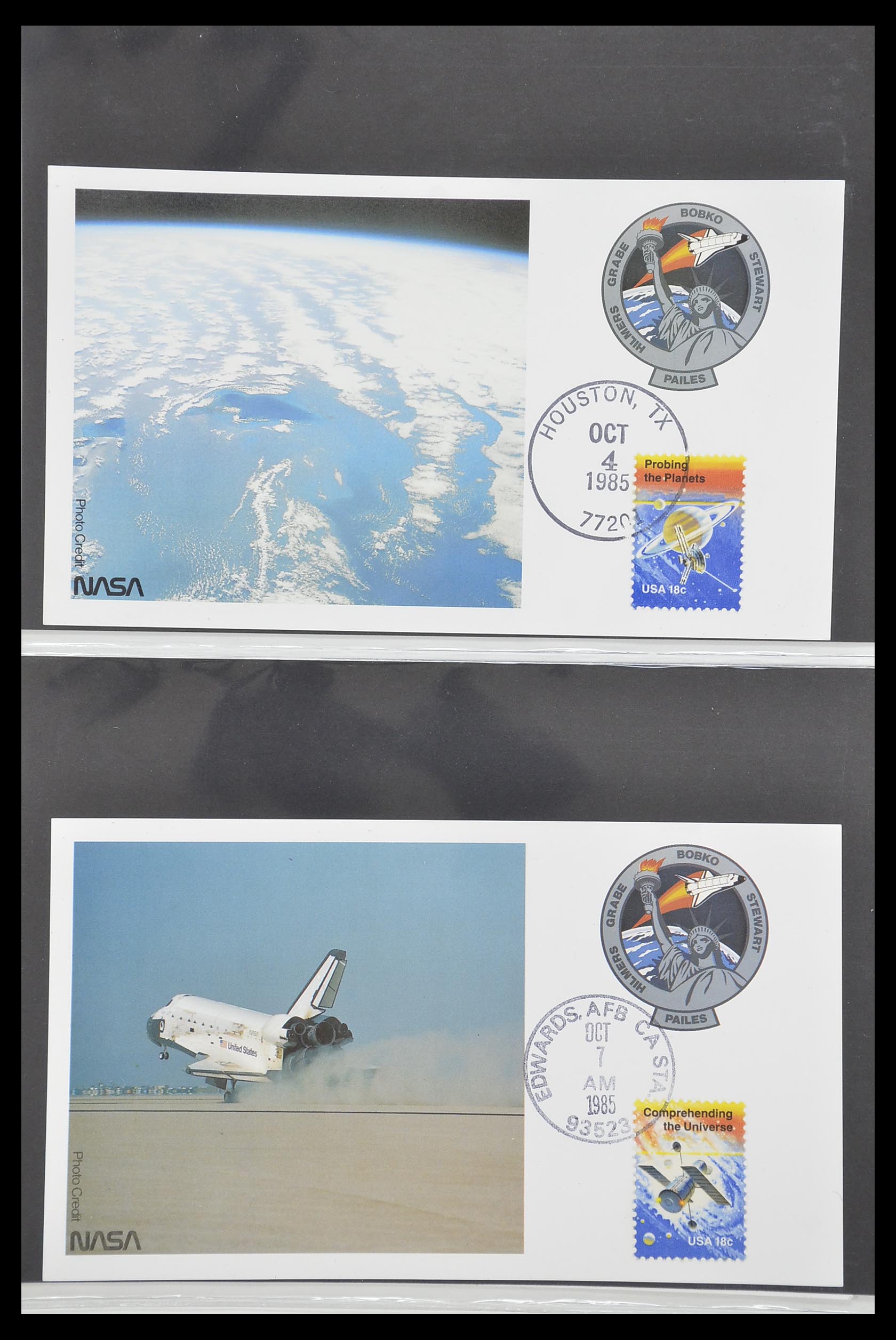 33186 570 - Postzegelverzameling 33186 Motief ruimtevaart 1961-1984.