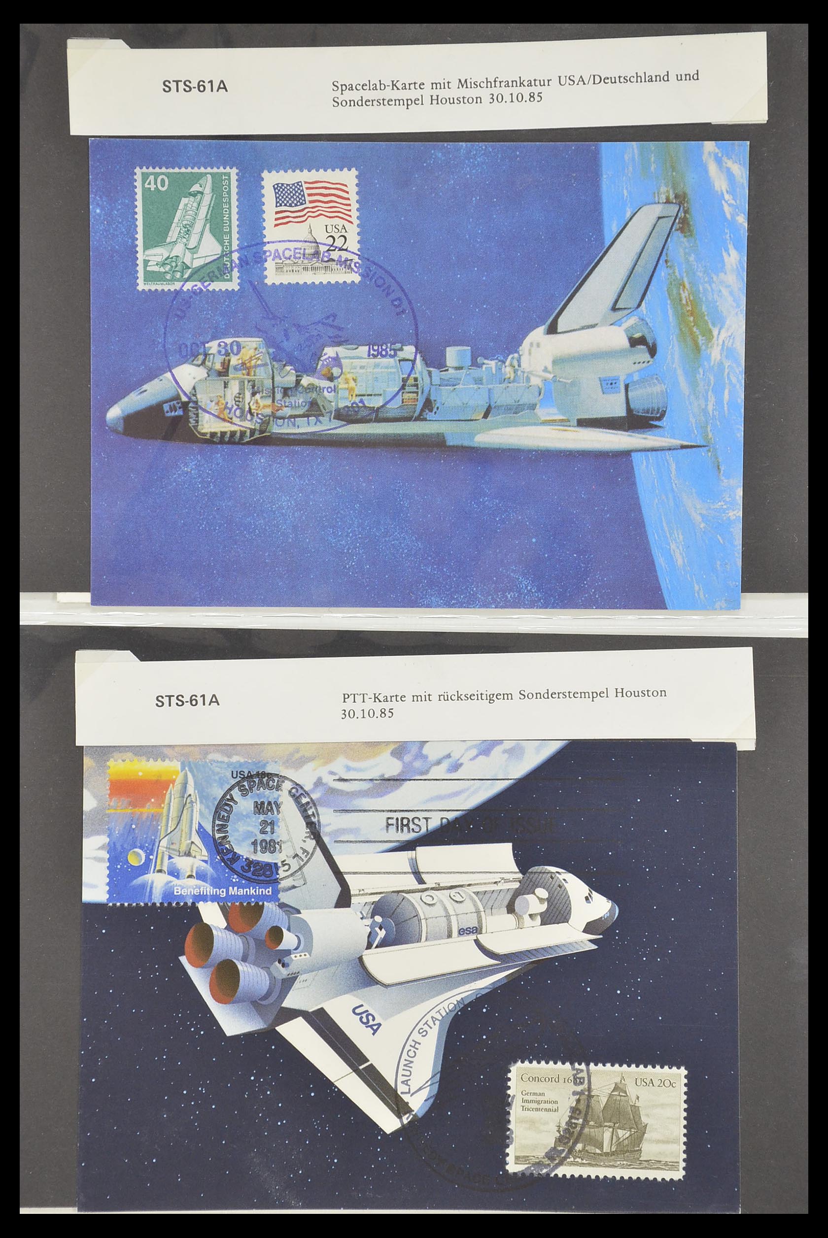33186 572 - Postzegelverzameling 33186 Motief ruimtevaart 1961-1984.