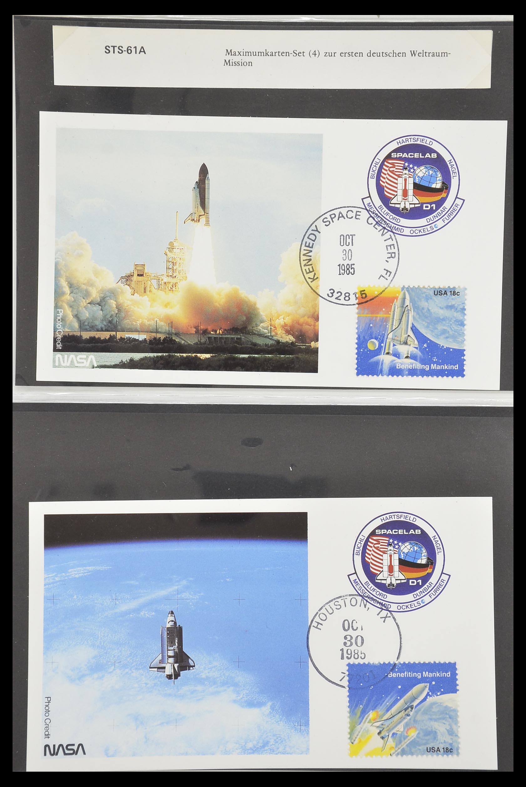 33186 573 - Postzegelverzameling 33186 Motief ruimtevaart 1961-1984.