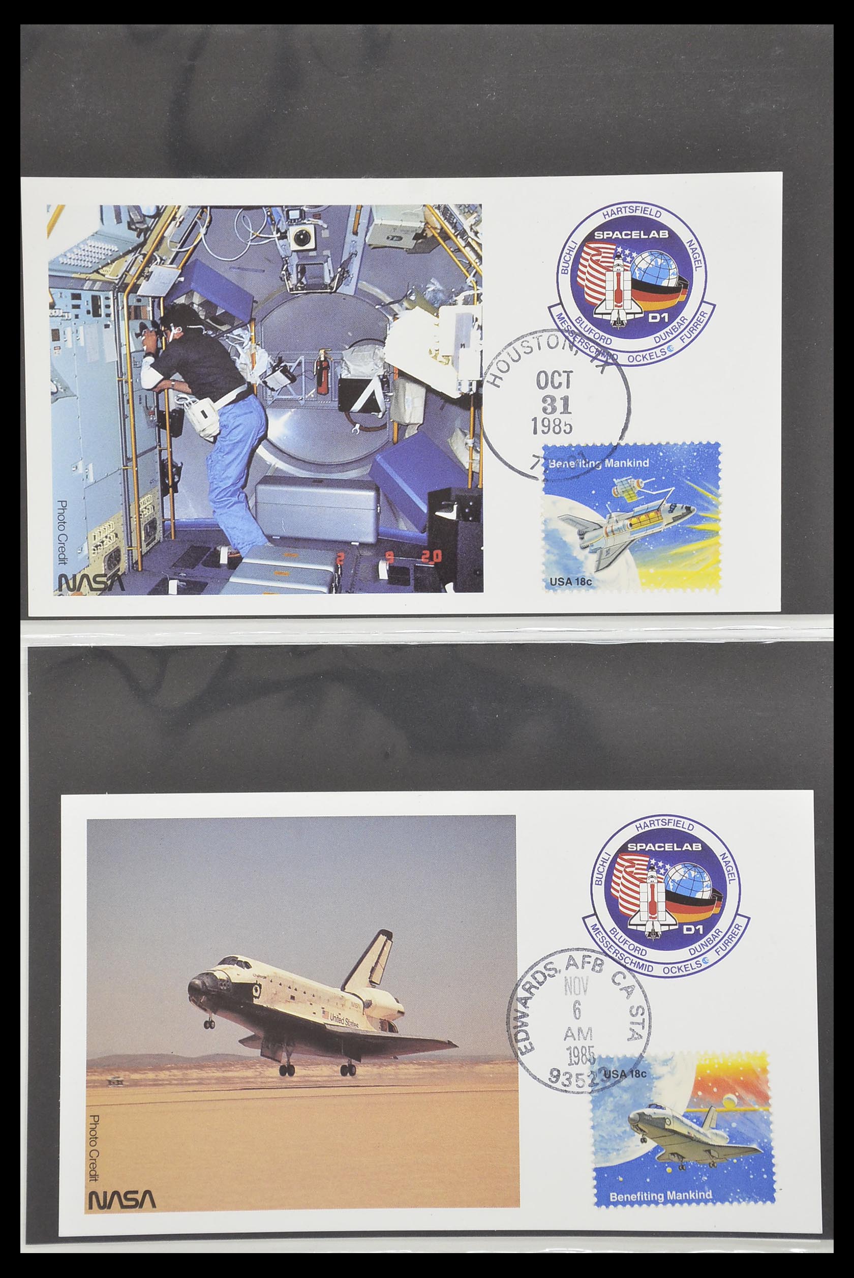 33186 574 - Postzegelverzameling 33186 Motief ruimtevaart 1961-1984.