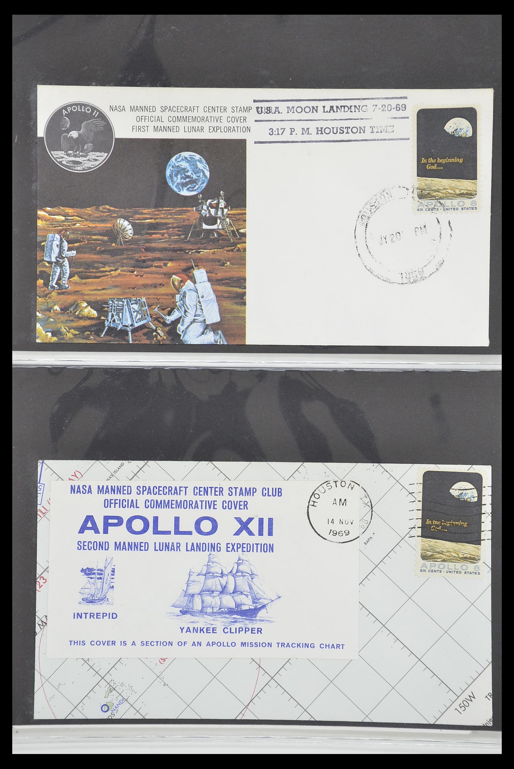 33186 582 - Postzegelverzameling 33186 Motief ruimtevaart 1961-1984.