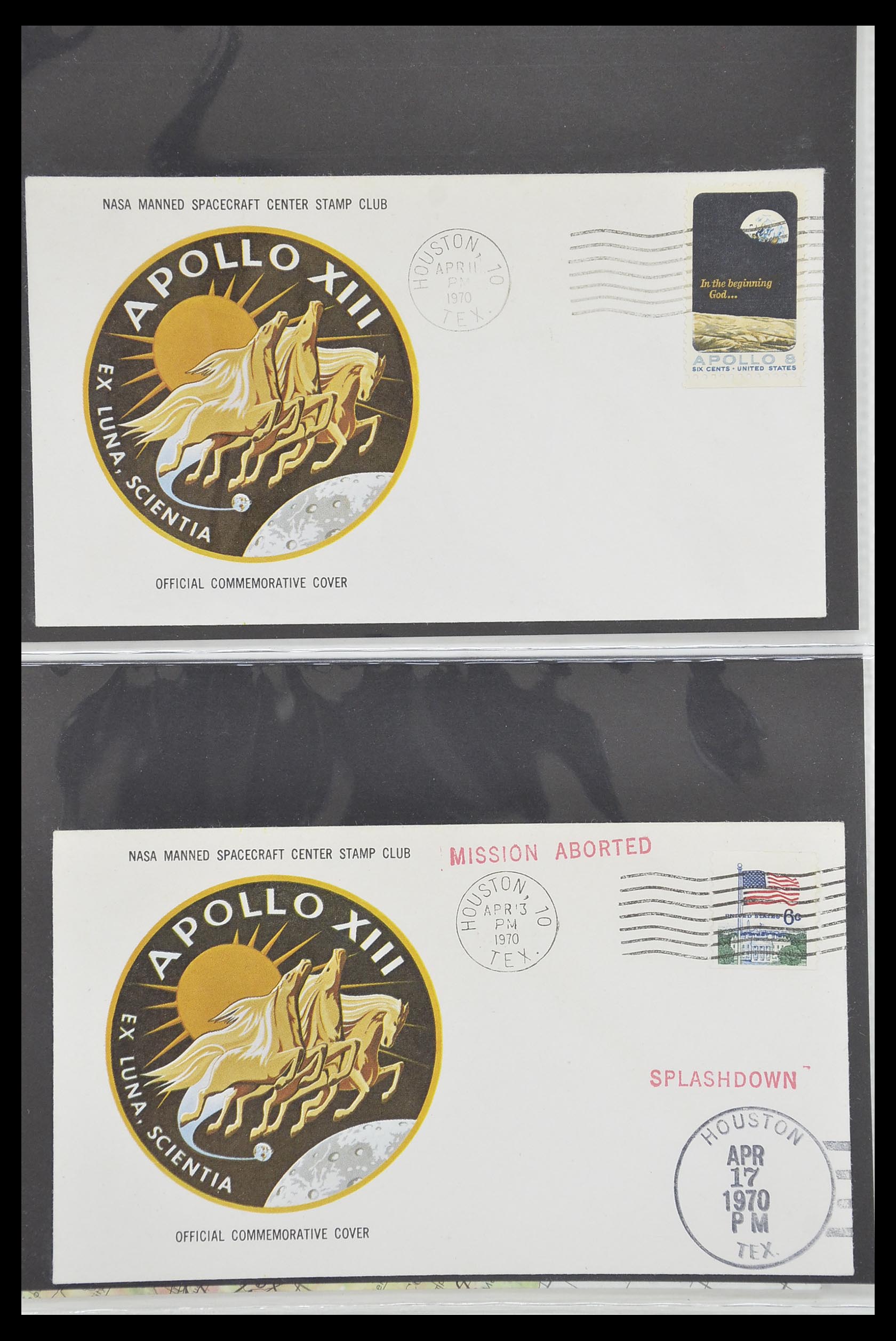 33186 584 - Postzegelverzameling 33186 Motief ruimtevaart 1961-1984.