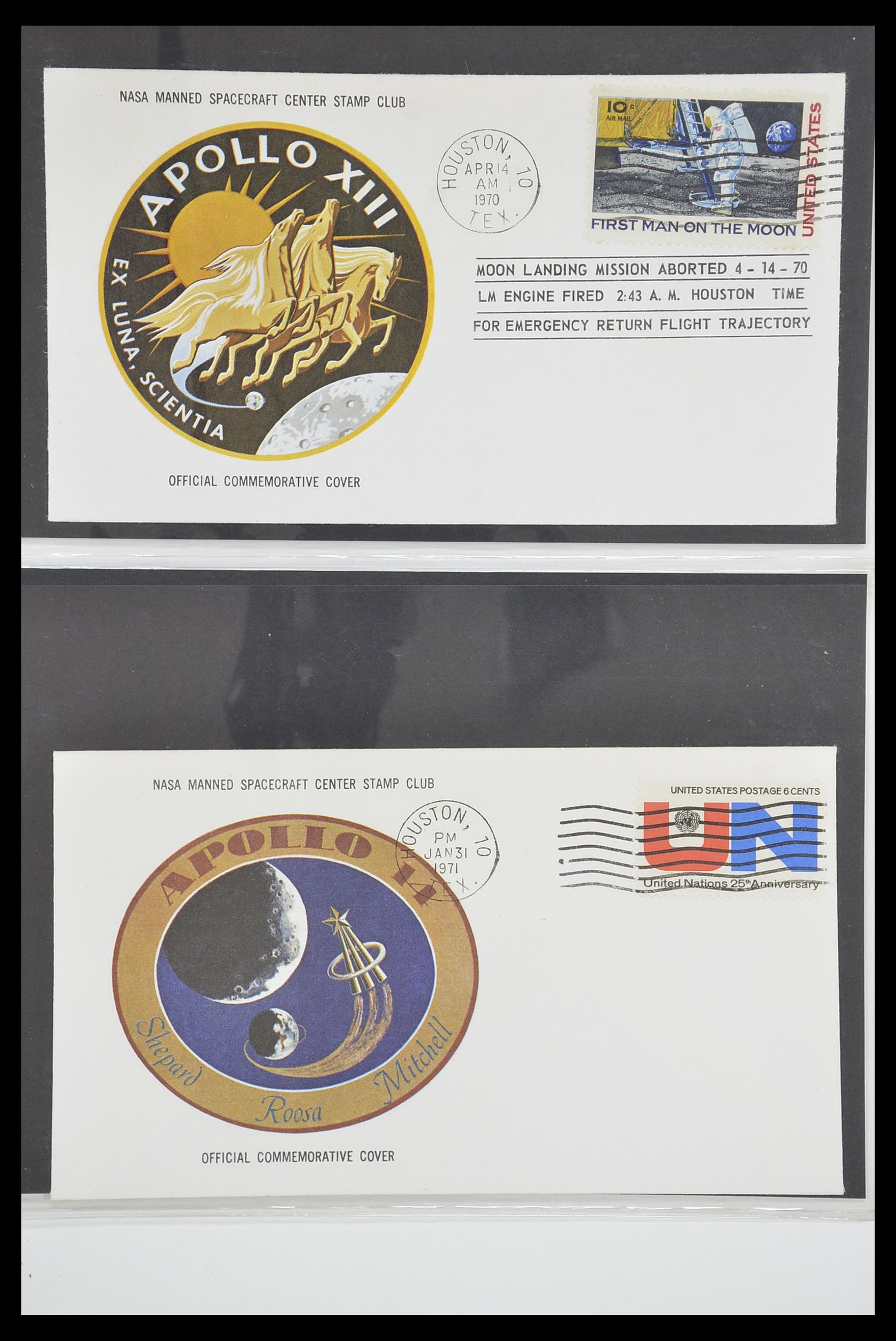 33186 585 - Postzegelverzameling 33186 Motief ruimtevaart 1961-1984.
