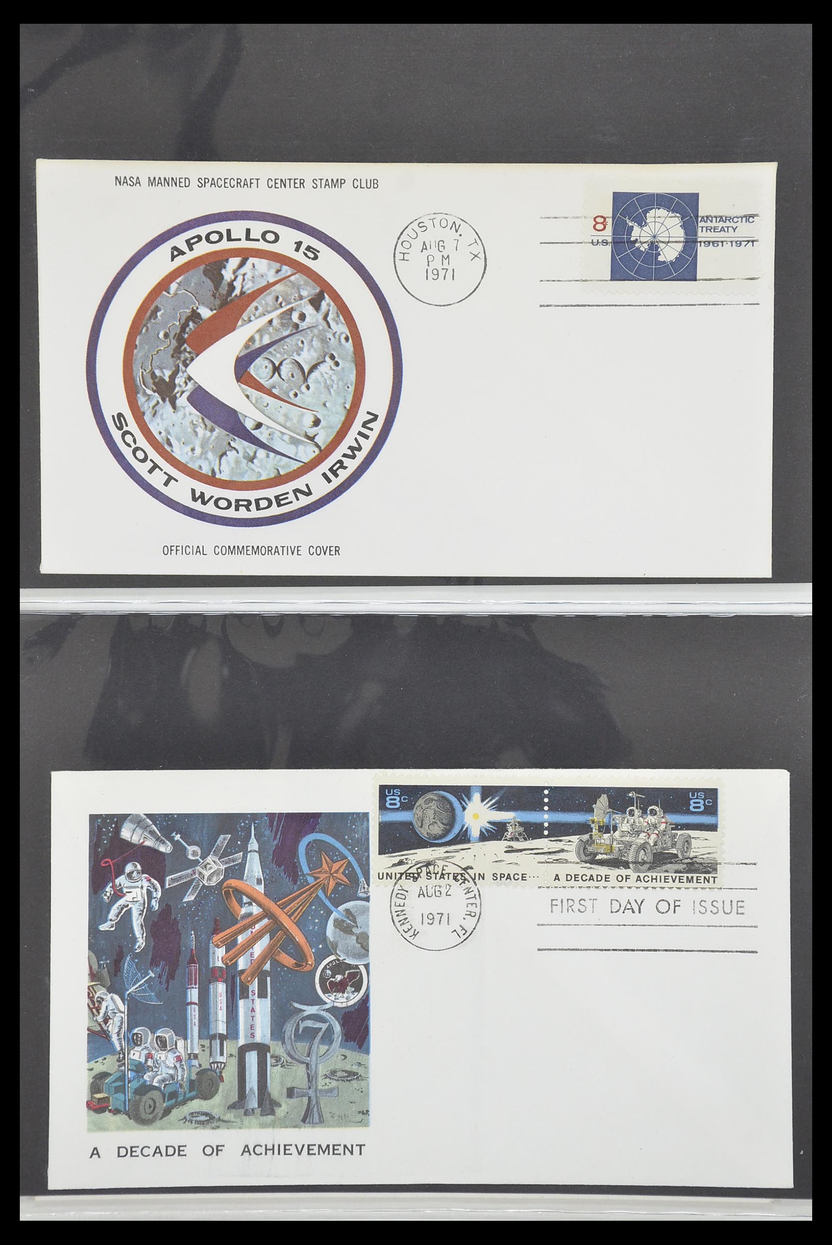 33186 588 - Postzegelverzameling 33186 Motief ruimtevaart 1961-1984.