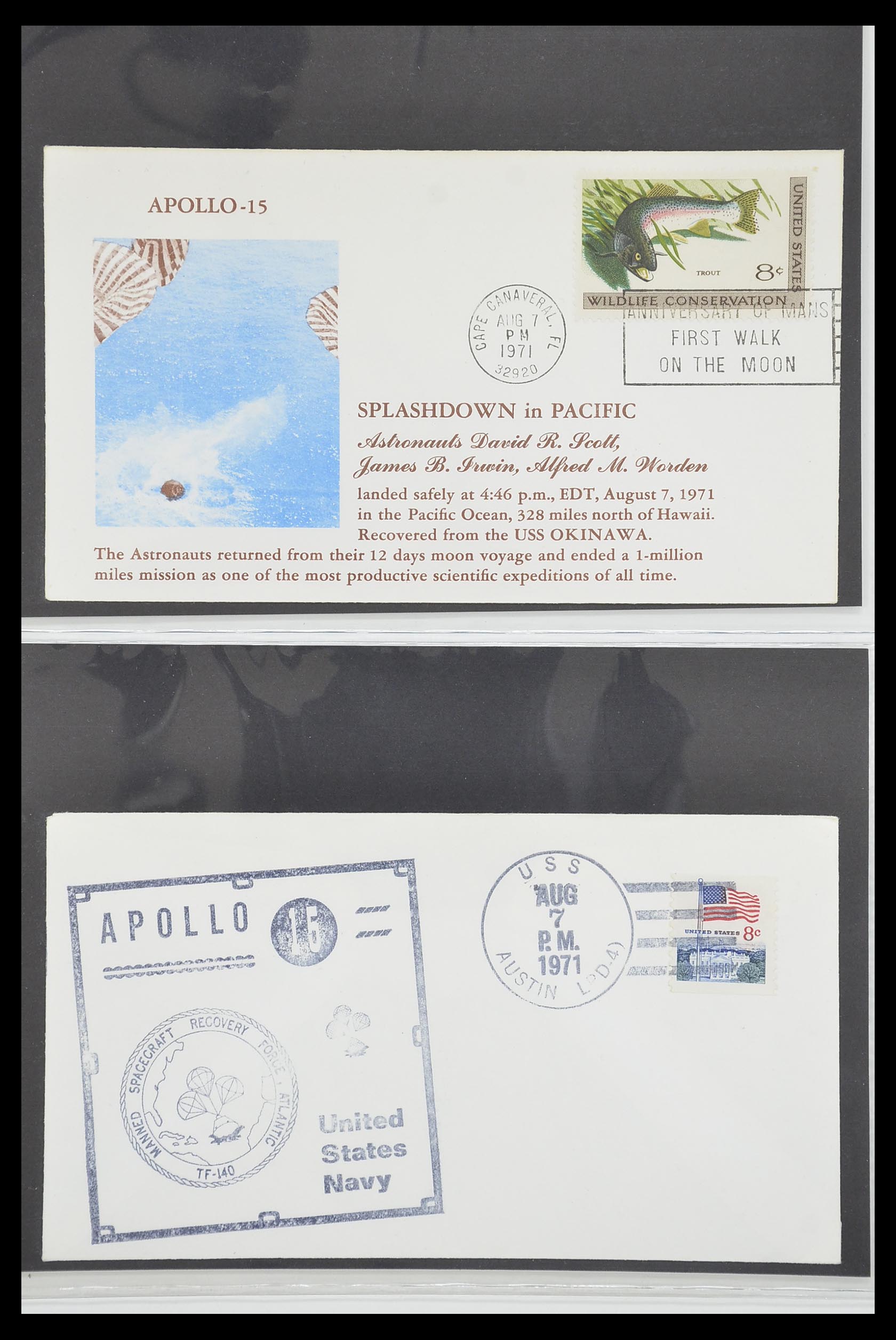 33186 592 - Postzegelverzameling 33186 Motief ruimtevaart 1961-1984.
