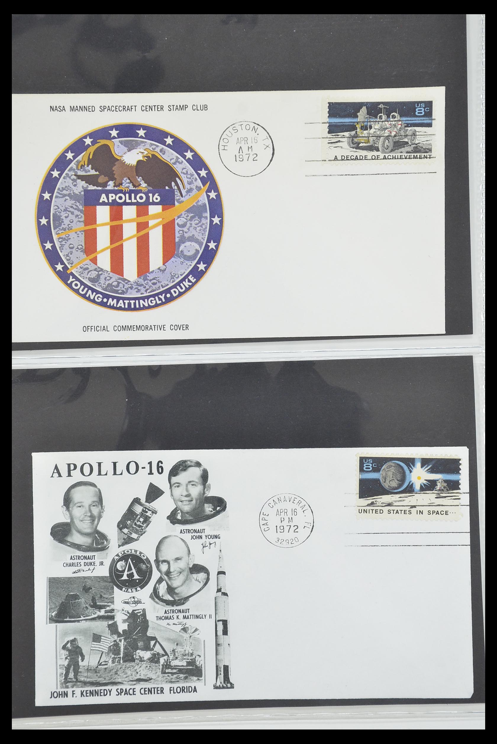 33186 595 - Postzegelverzameling 33186 Motief ruimtevaart 1961-1984.