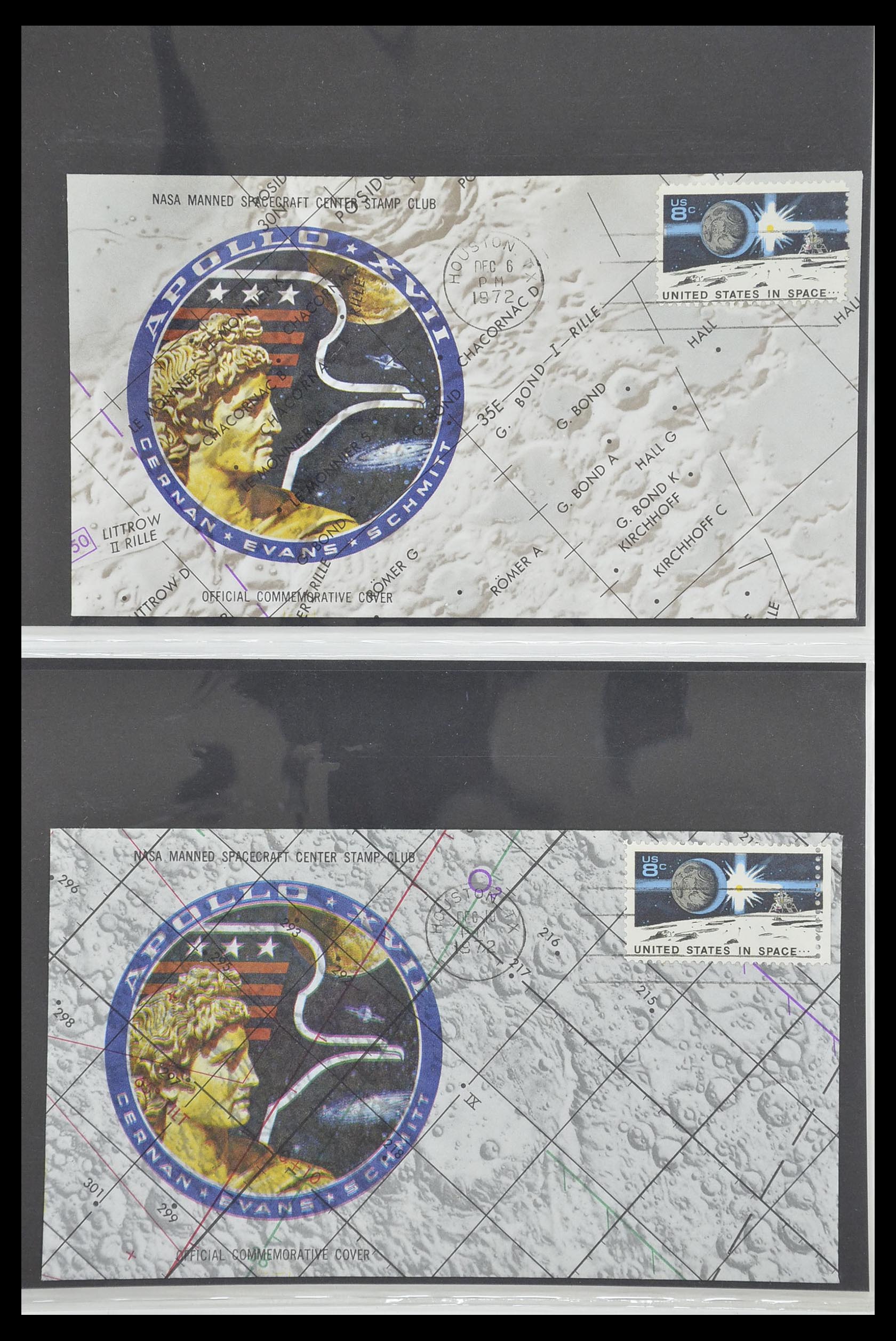 33186 596 - Postzegelverzameling 33186 Motief ruimtevaart 1961-1984.