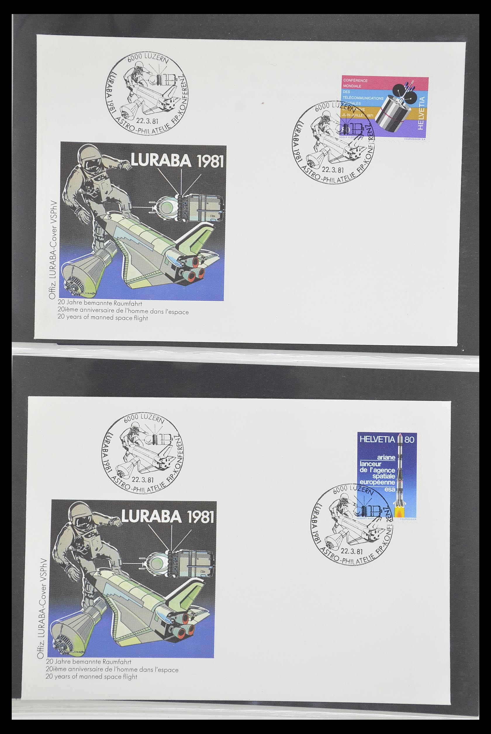 33186 605 - Postzegelverzameling 33186 Motief ruimtevaart 1961-1984.