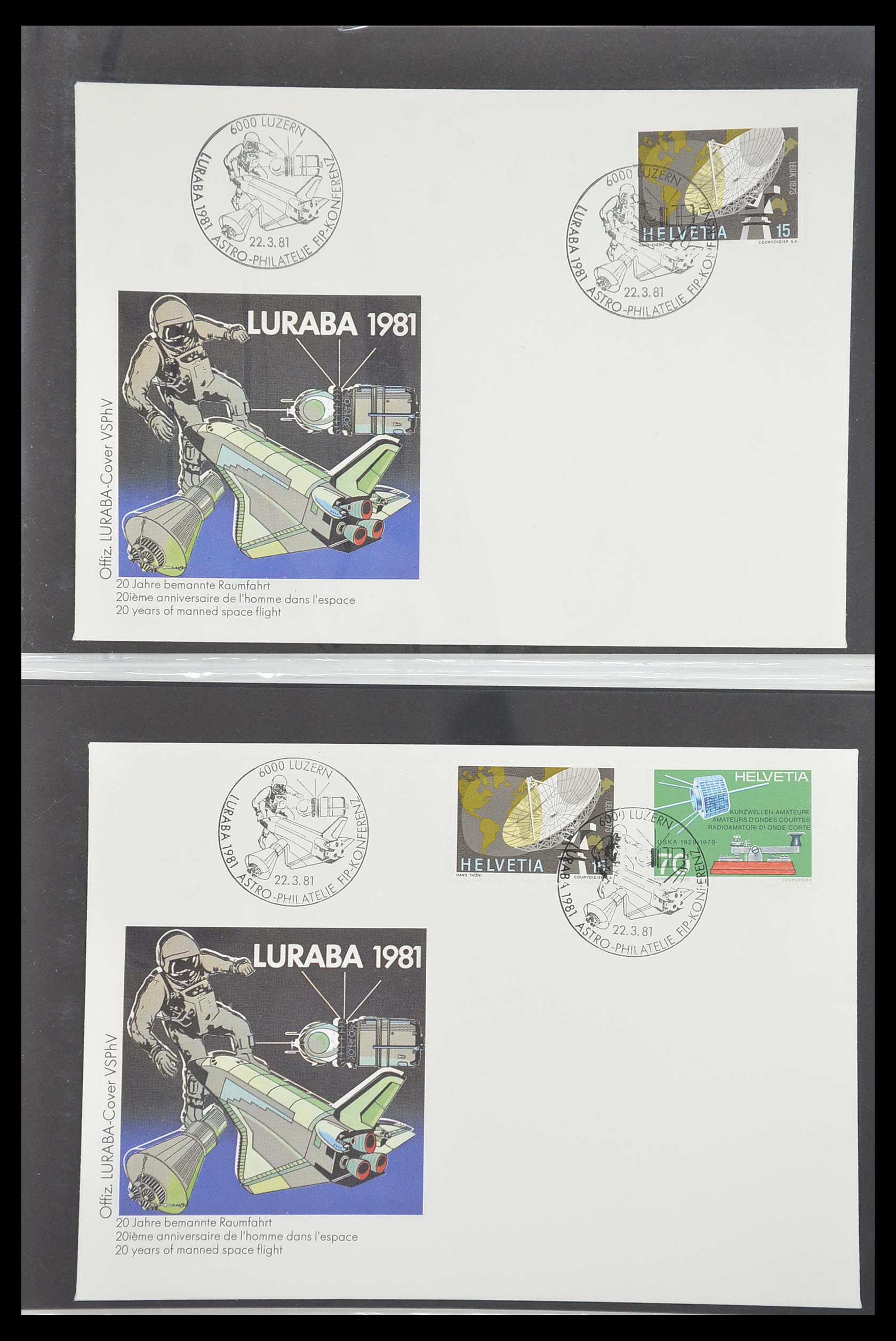 33186 608 - Postzegelverzameling 33186 Motief ruimtevaart 1961-1984.
