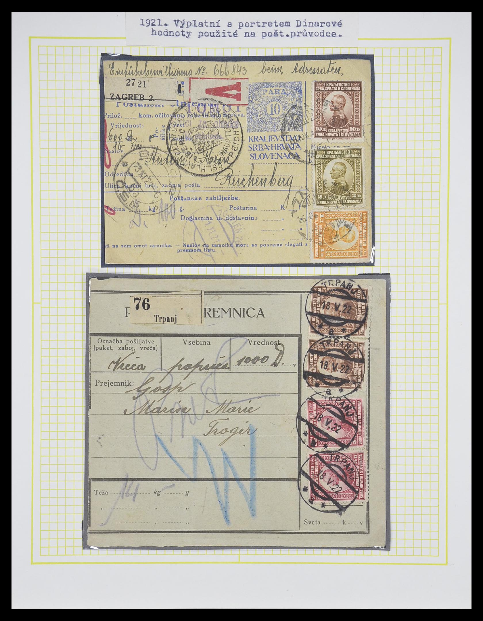33188 009 - Postzegelverzameling 33188 Joegoslavië 1871-1944.