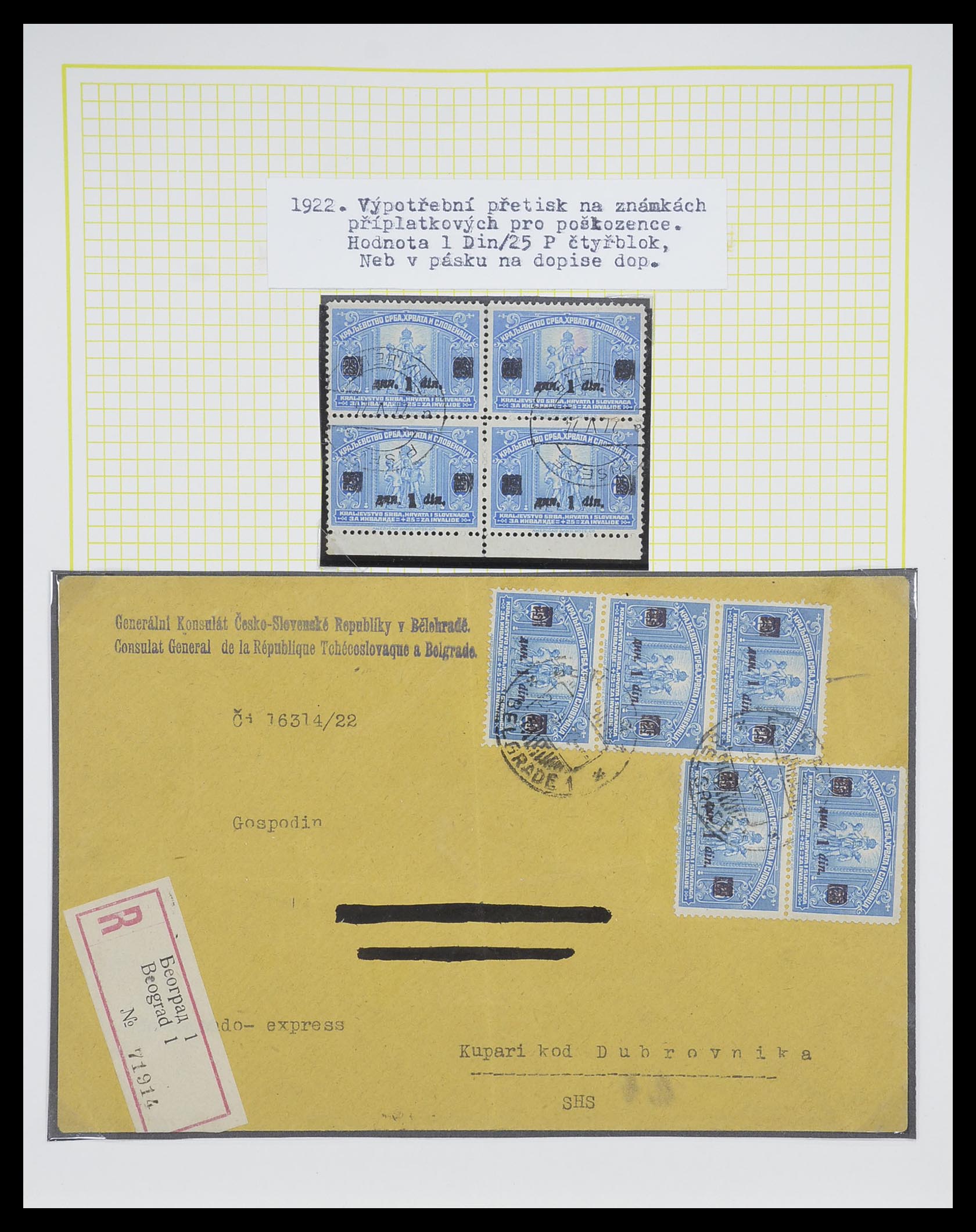 33188 017 - Postzegelverzameling 33188 Joegoslavië 1871-1944.