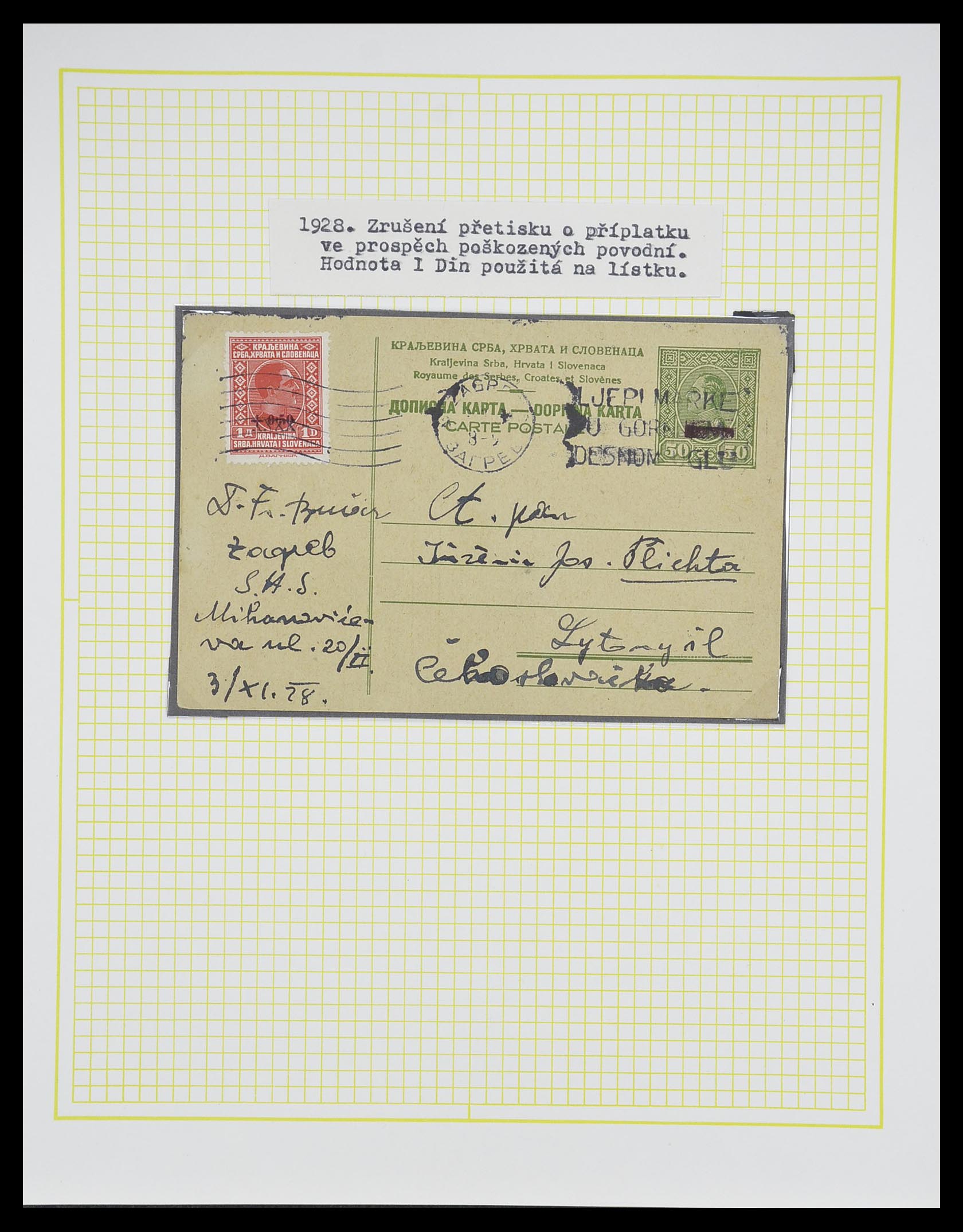 33188 034 - Postzegelverzameling 33188 Joegoslavië 1871-1944.