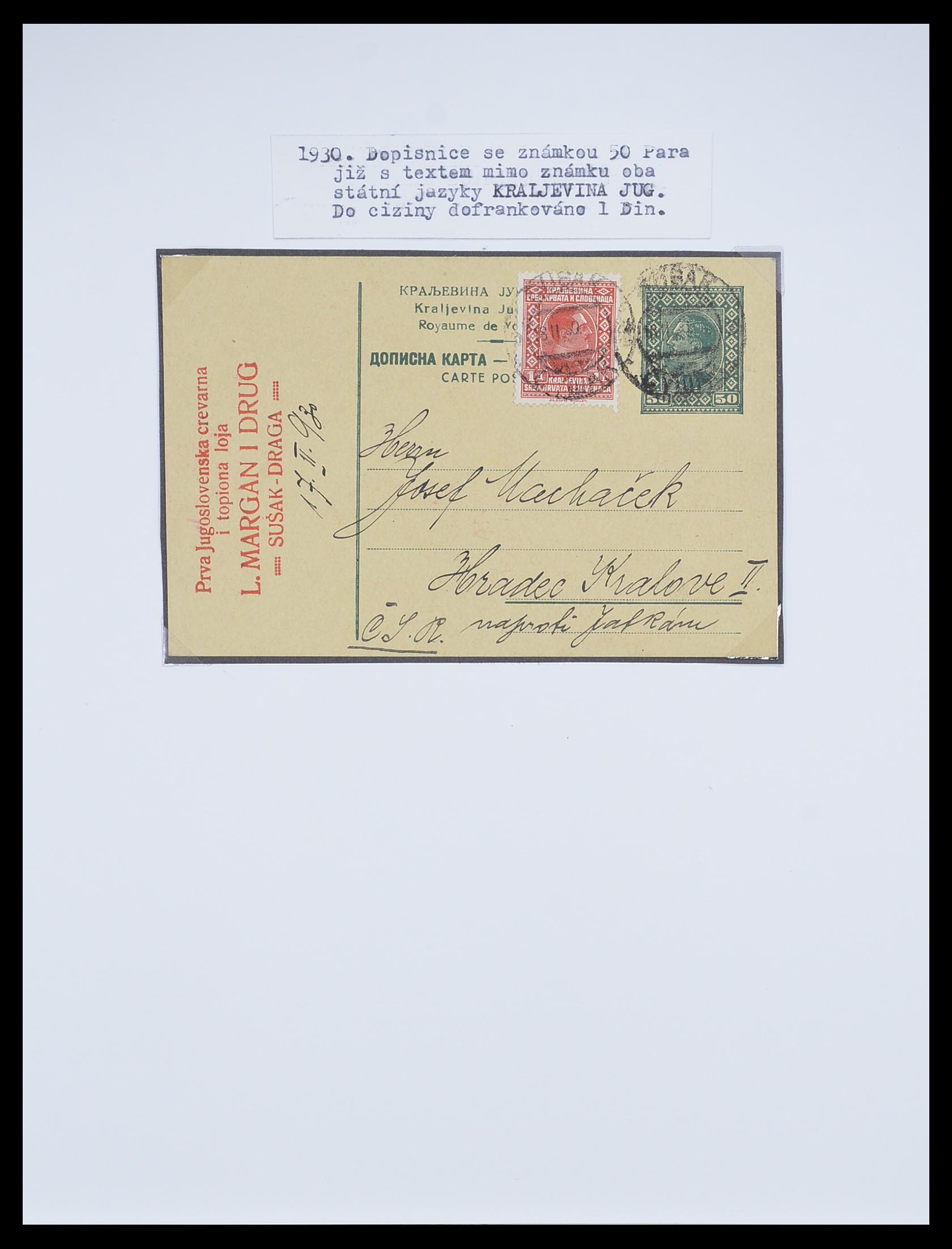 33188 044 - Postzegelverzameling 33188 Joegoslavië 1871-1944.