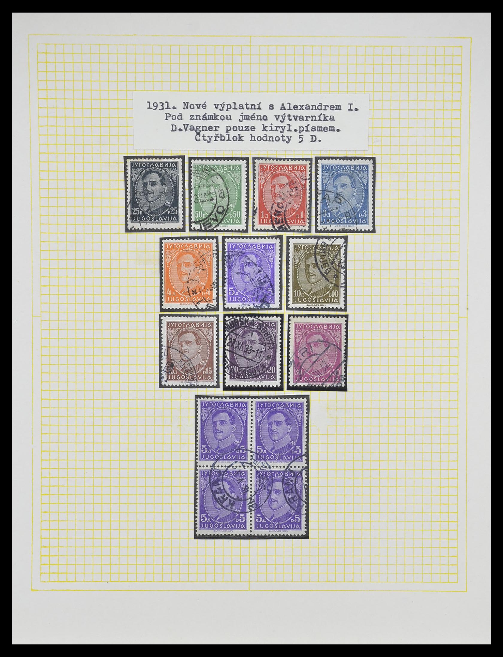 33188 045 - Postzegelverzameling 33188 Joegoslavië 1871-1944.
