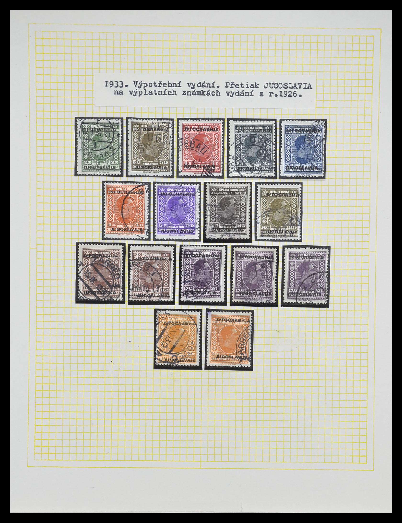 33188 051 - Postzegelverzameling 33188 Joegoslavië 1871-1944.