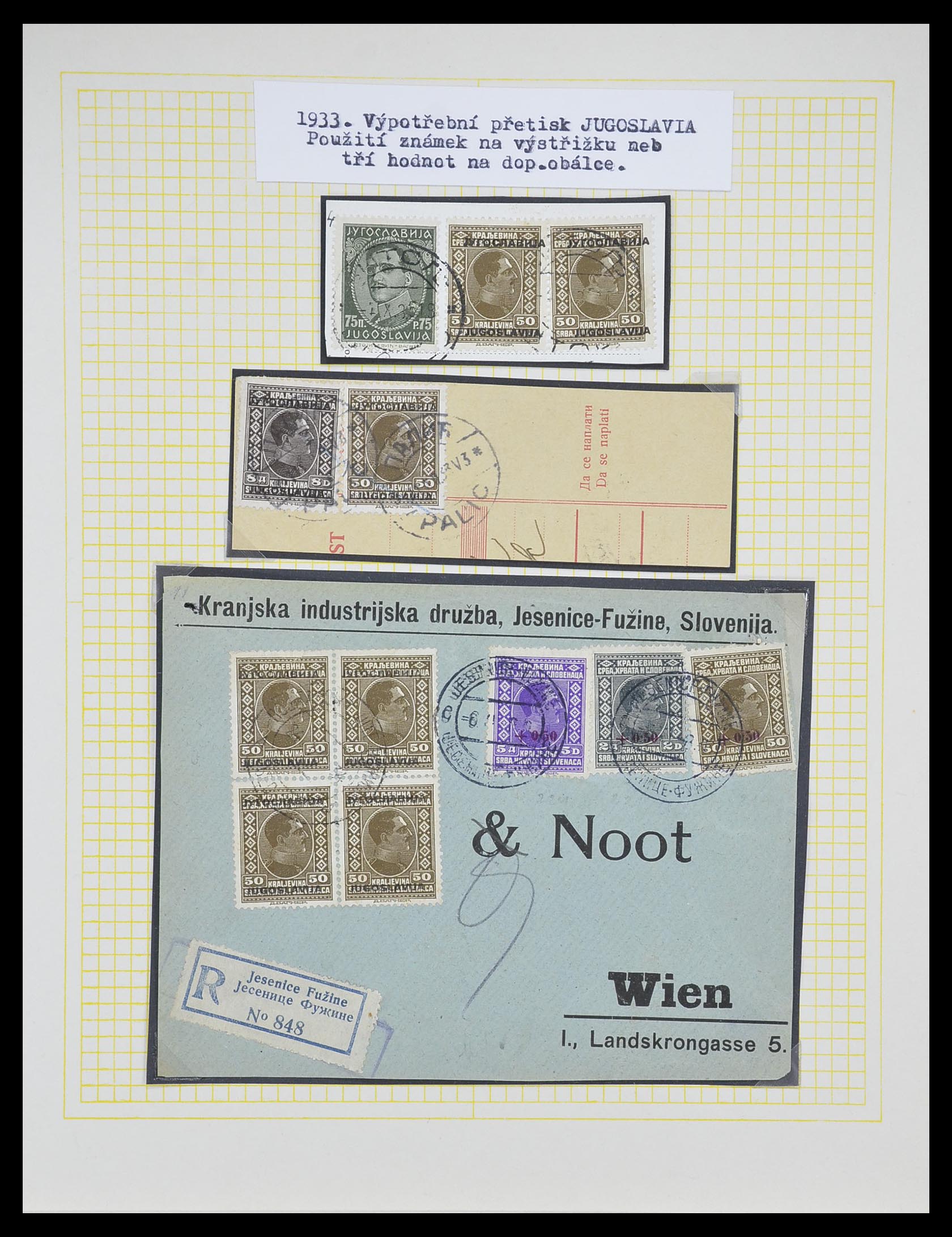 33188 052 - Postzegelverzameling 33188 Joegoslavië 1871-1944.