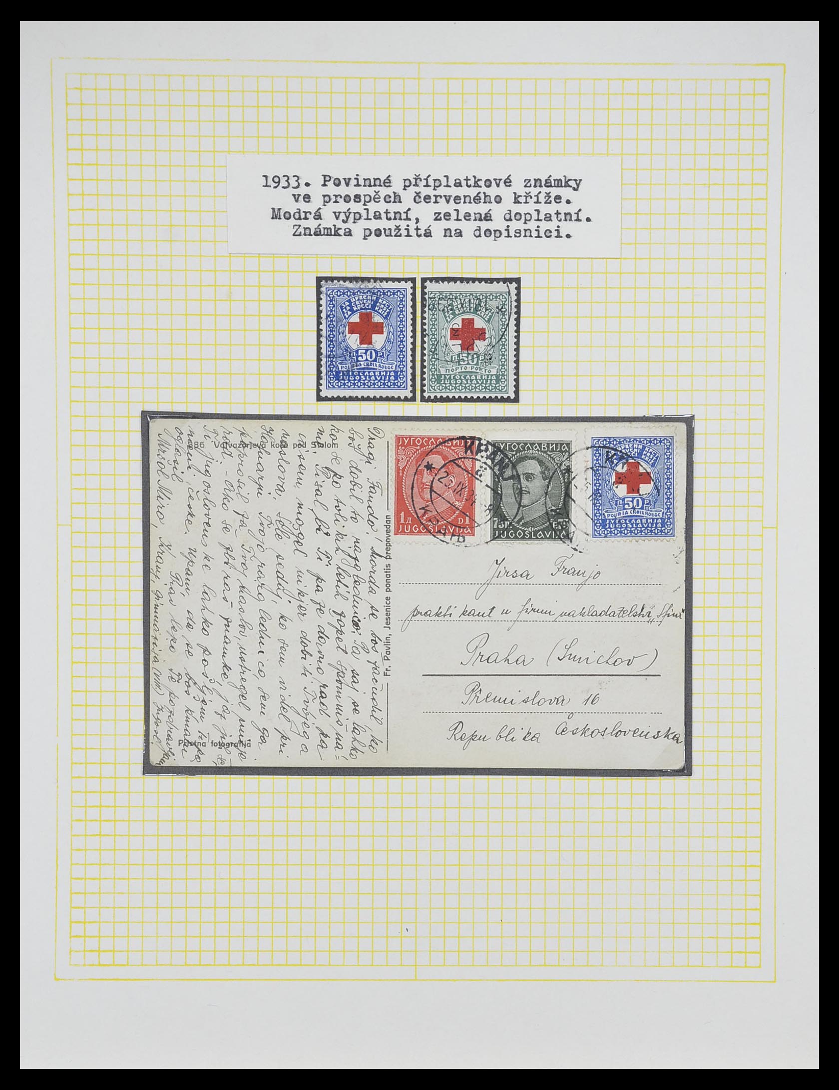 33188 054 - Postzegelverzameling 33188 Joegoslavië 1871-1944.