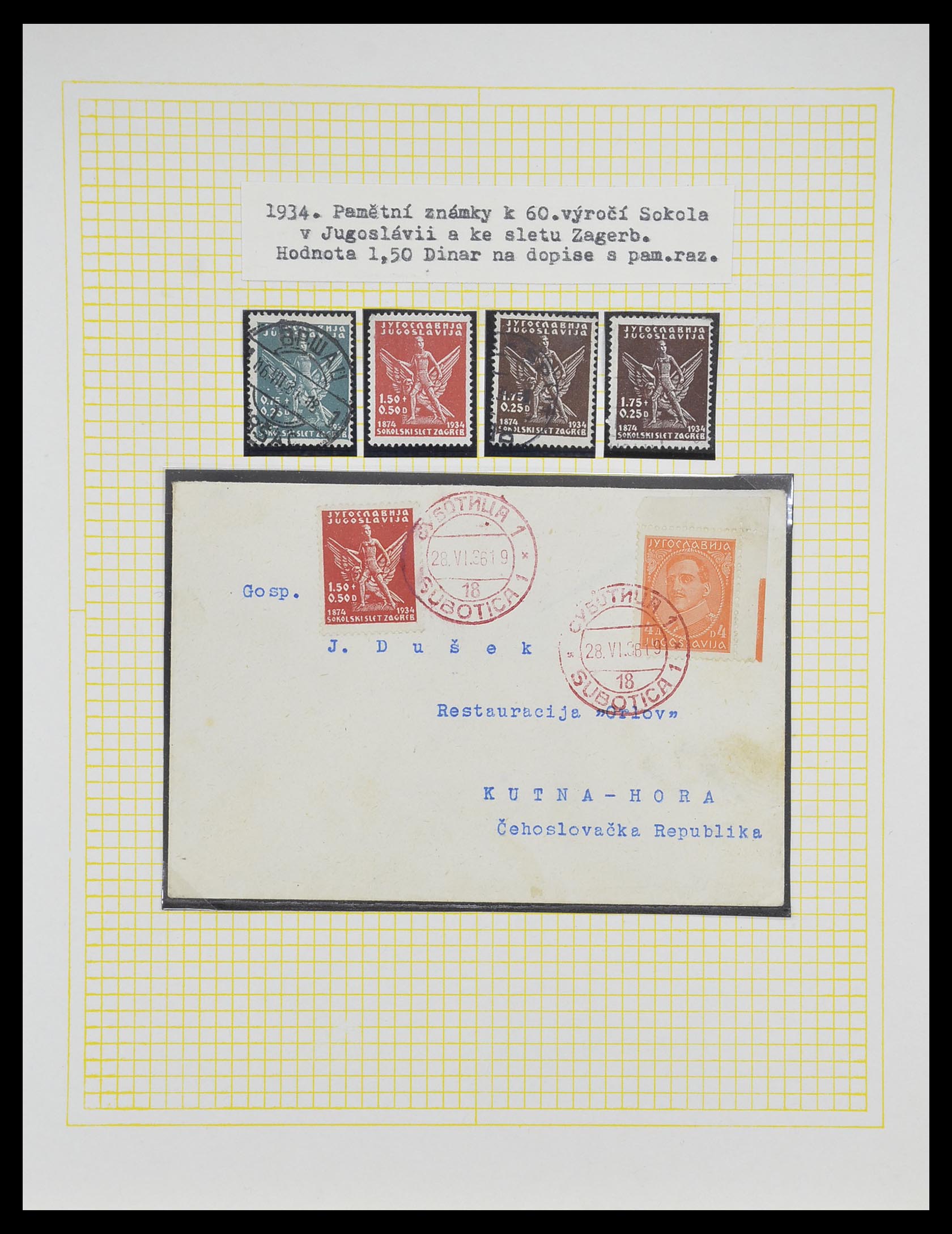 33188 056 - Postzegelverzameling 33188 Joegoslavië 1871-1944.