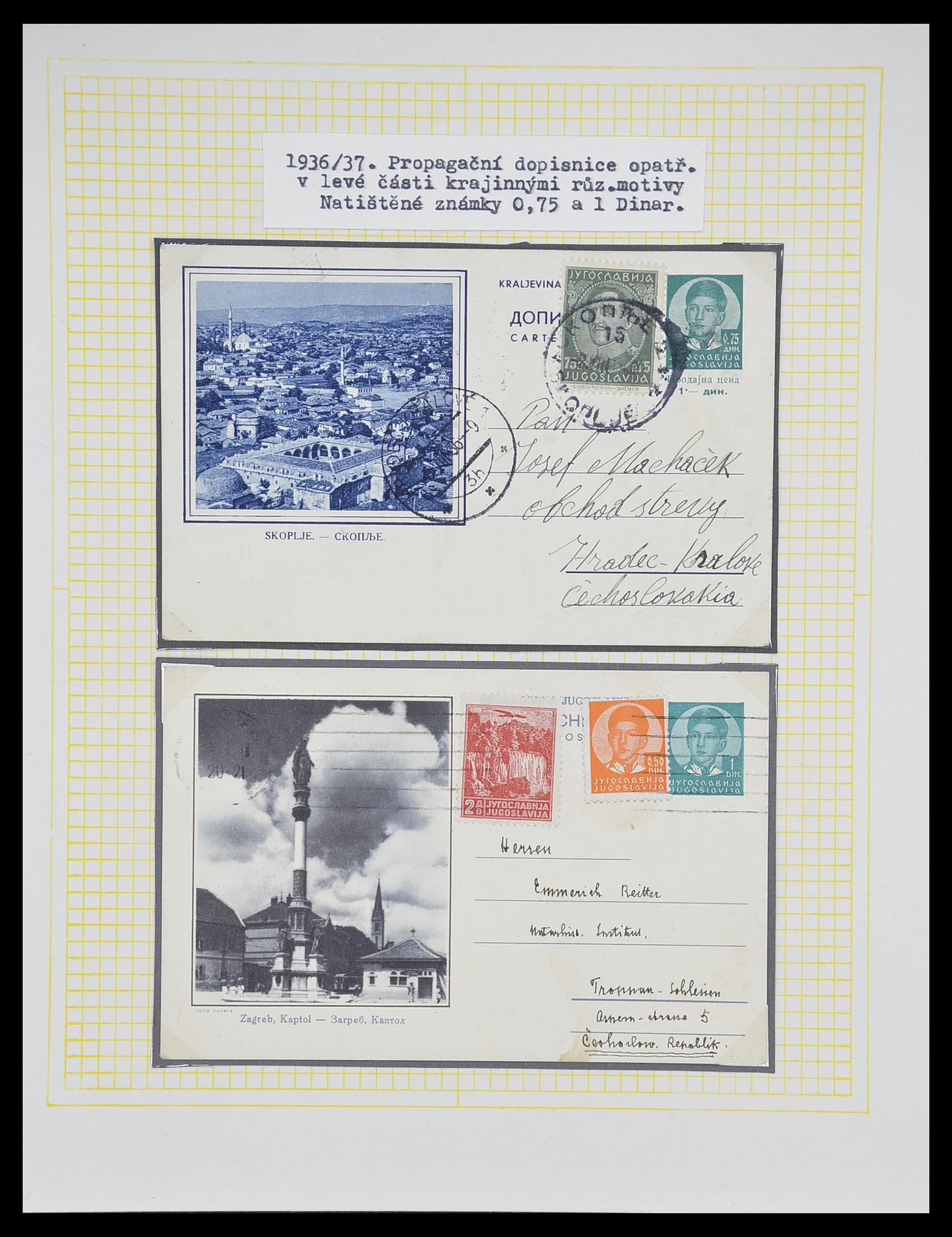 33188 068 - Postzegelverzameling 33188 Joegoslavië 1871-1944.