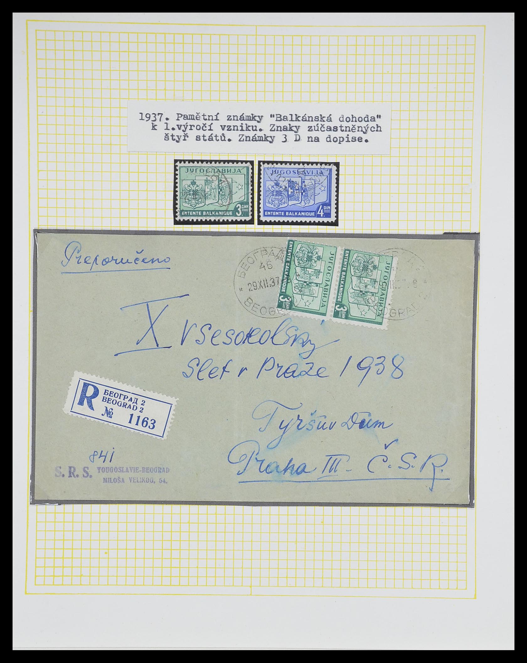 33188 079 - Postzegelverzameling 33188 Joegoslavië 1871-1944.