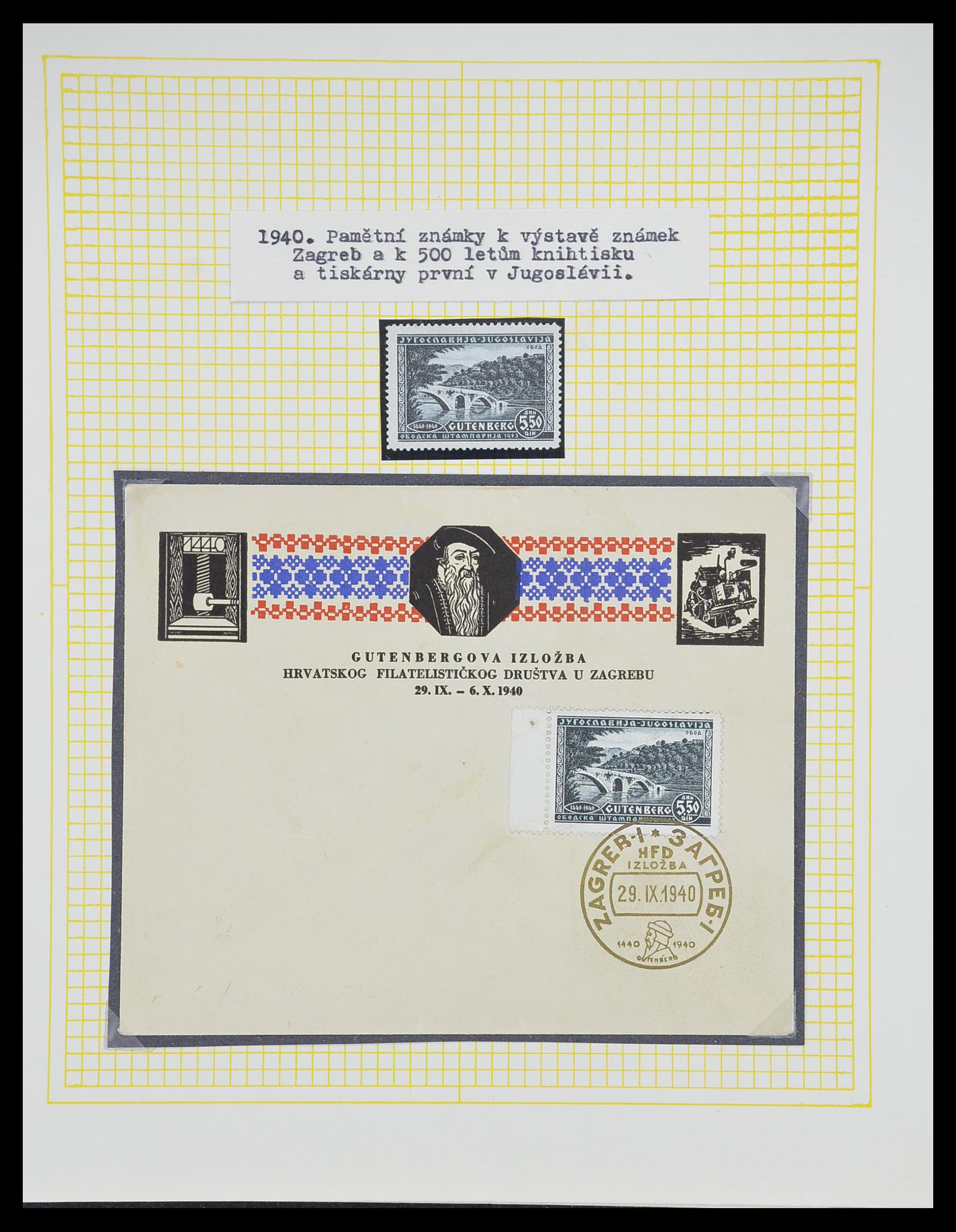 33188 091 - Postzegelverzameling 33188 Joegoslavië 1871-1944.
