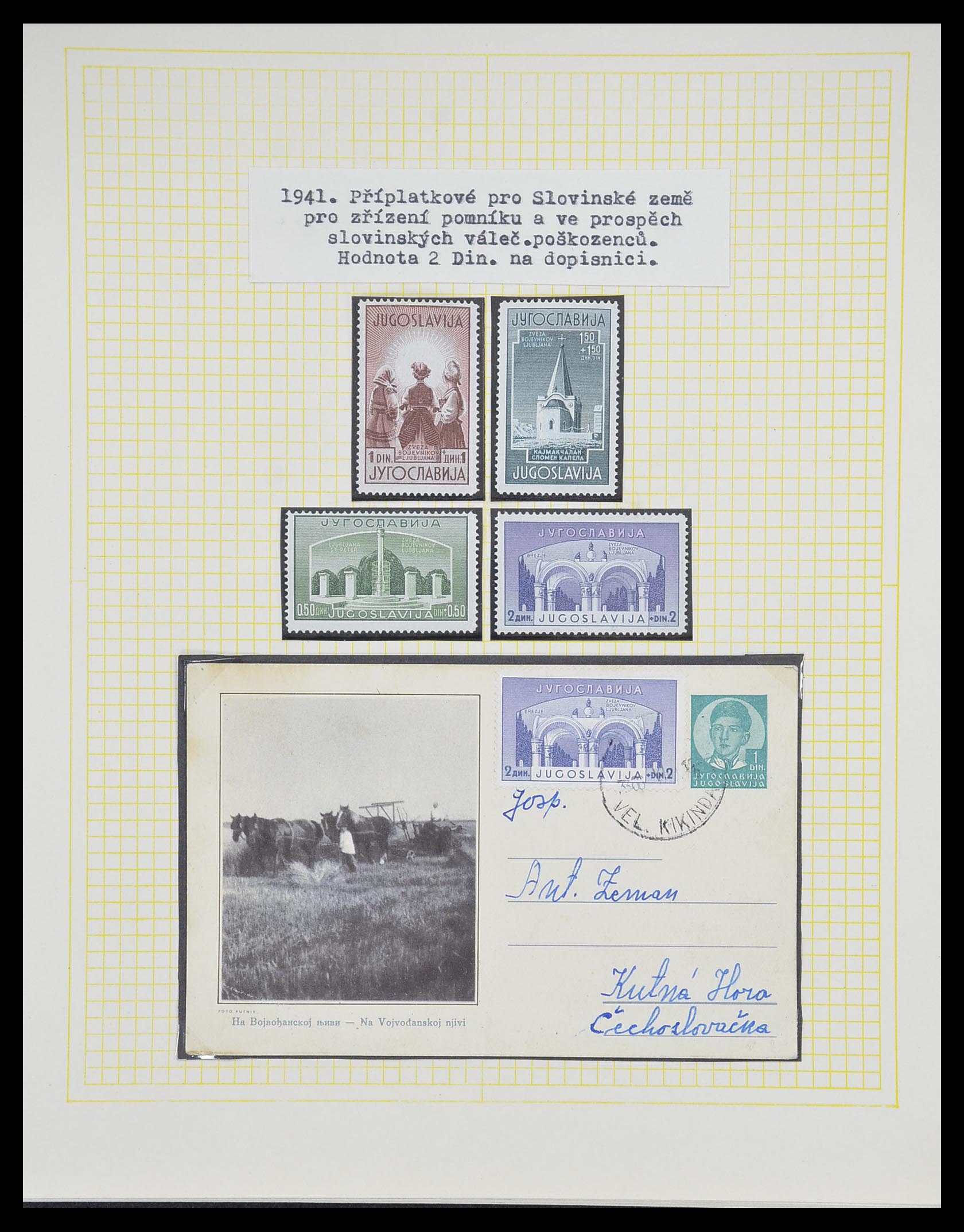 33188 094 - Postzegelverzameling 33188 Joegoslavië 1871-1944.