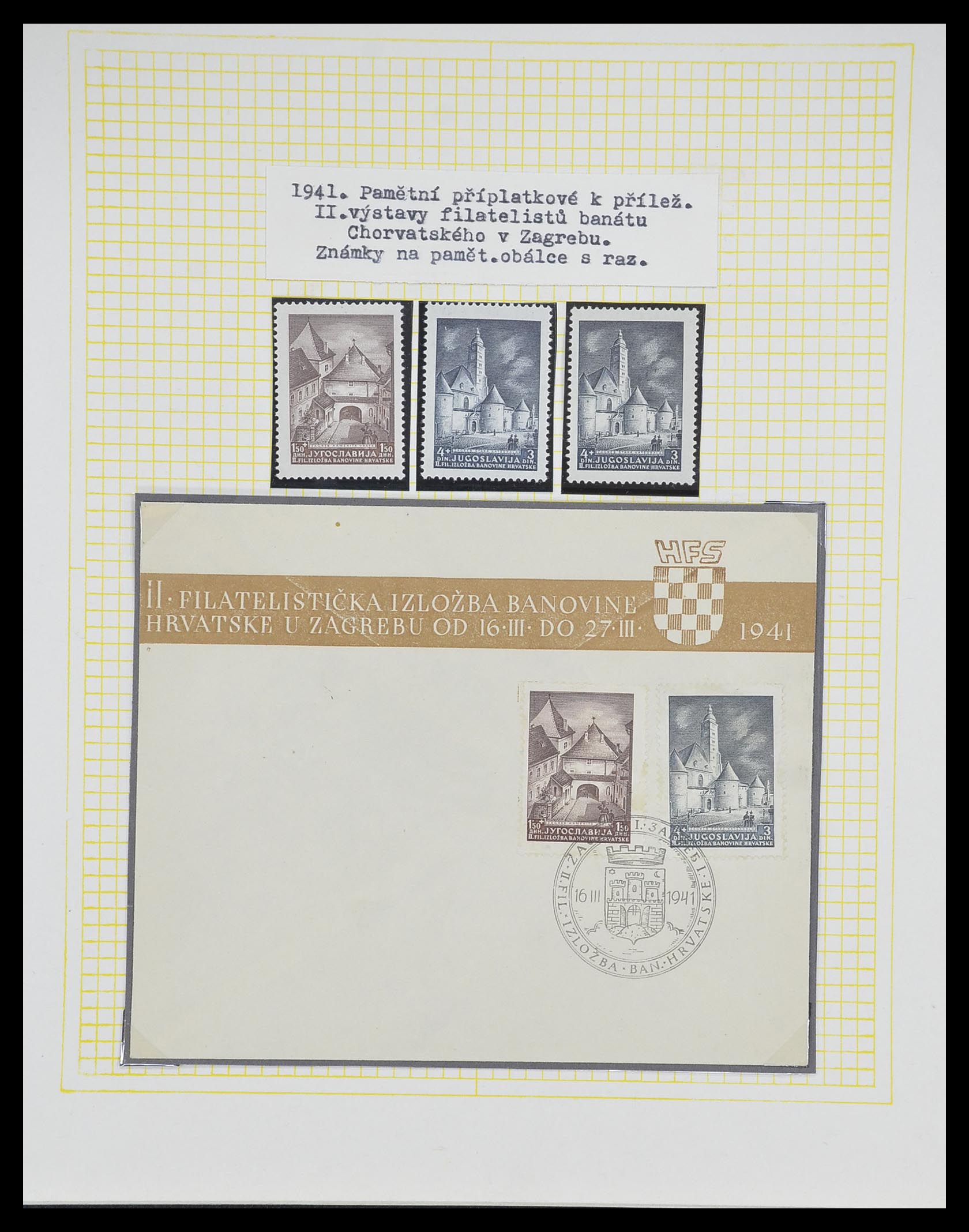 33188 095 - Postzegelverzameling 33188 Joegoslavië 1871-1944.
