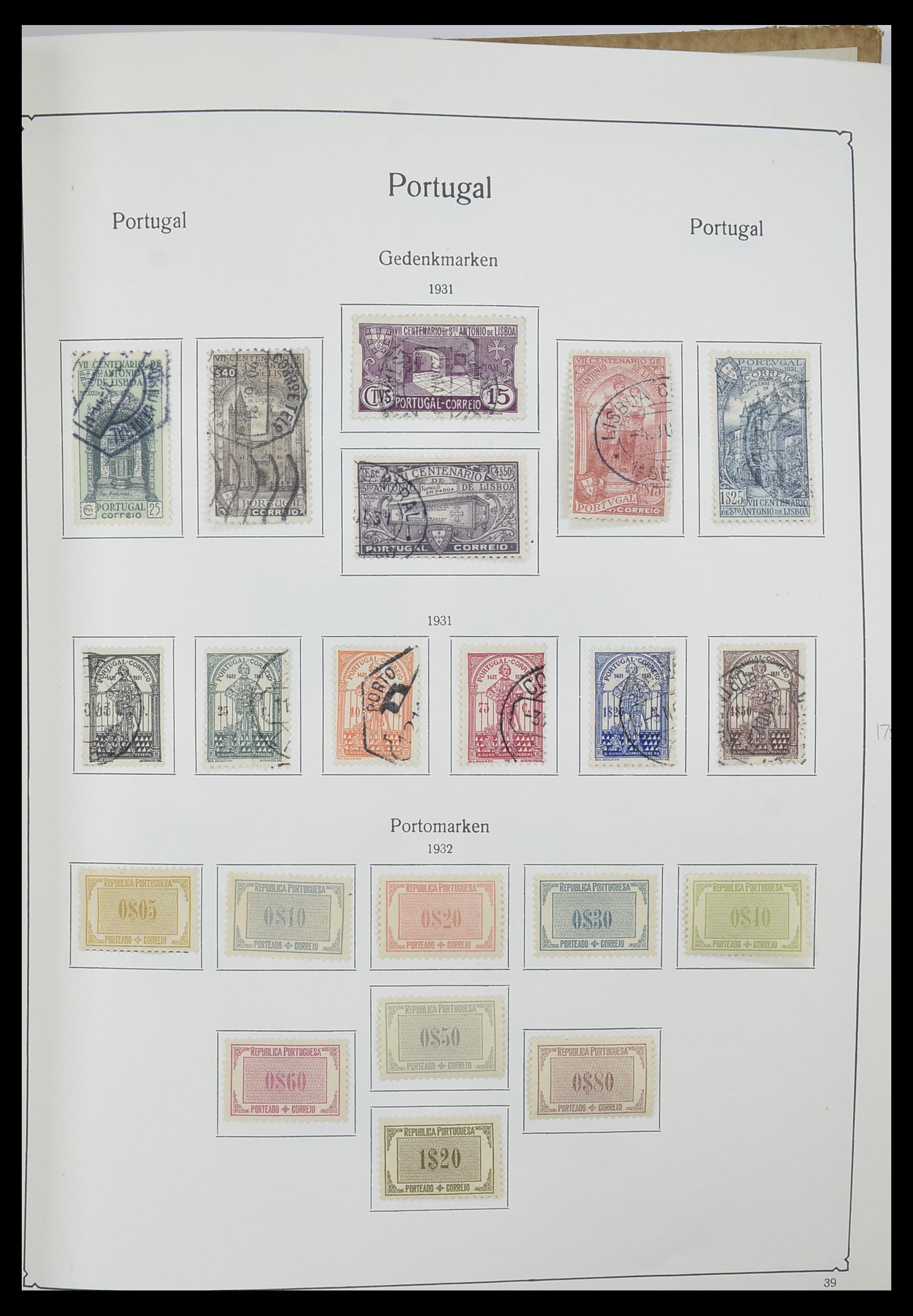 33205 042 - Postzegelverzameling 33205 Portugal 1853-1982.