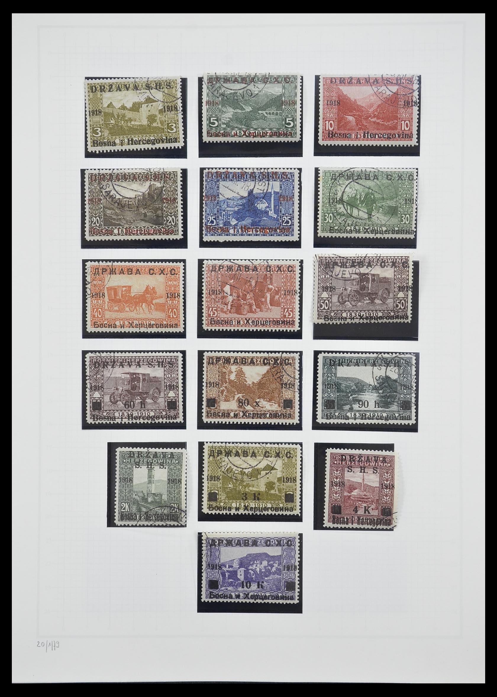 33206 002 - Postzegelverzameling 33206 Joegoslavië 1918-1941.
