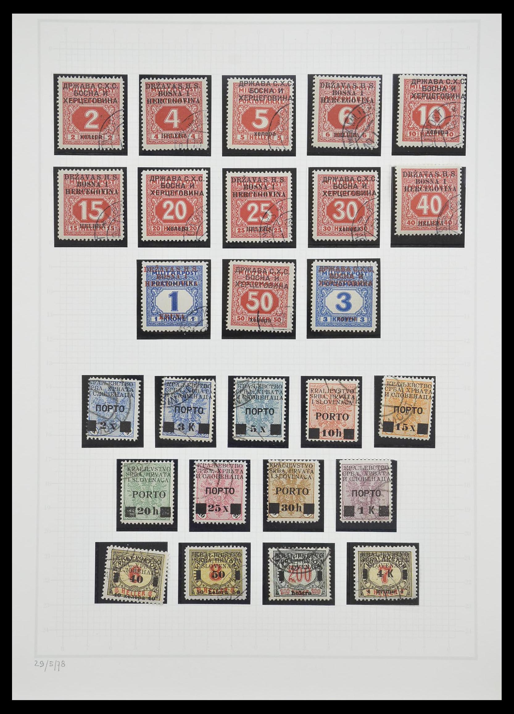 33206 008 - Postzegelverzameling 33206 Joegoslavië 1918-1941.