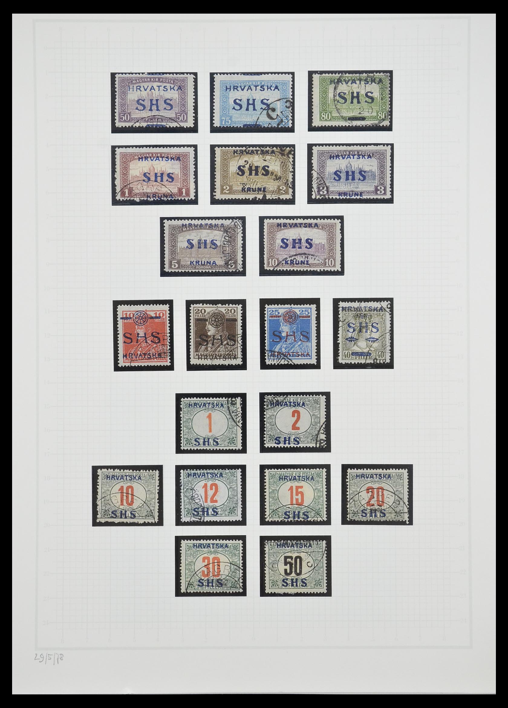 33206 012 - Postzegelverzameling 33206 Joegoslavië 1918-1941.