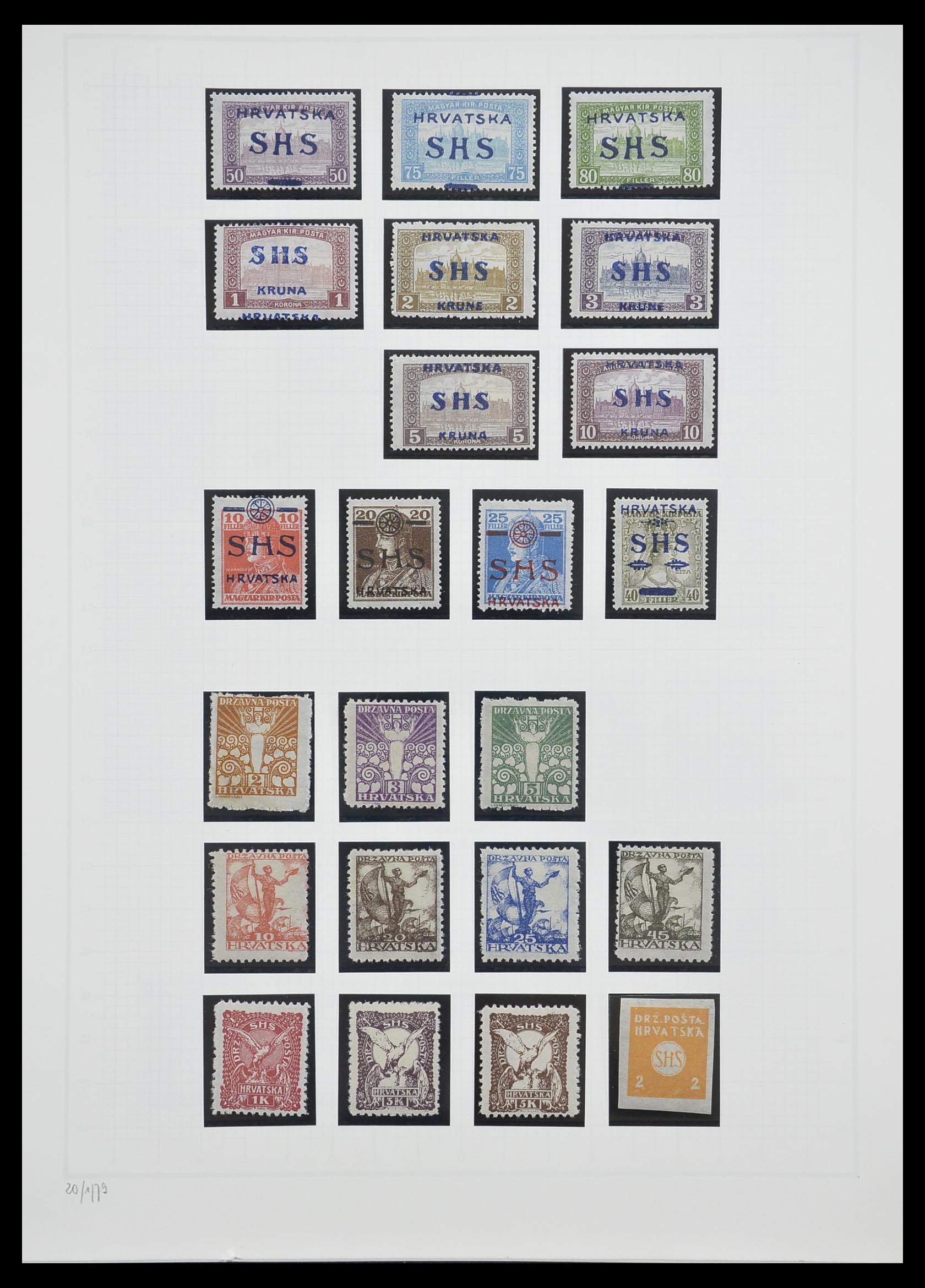 33206 013 - Postzegelverzameling 33206 Joegoslavië 1918-1941.
