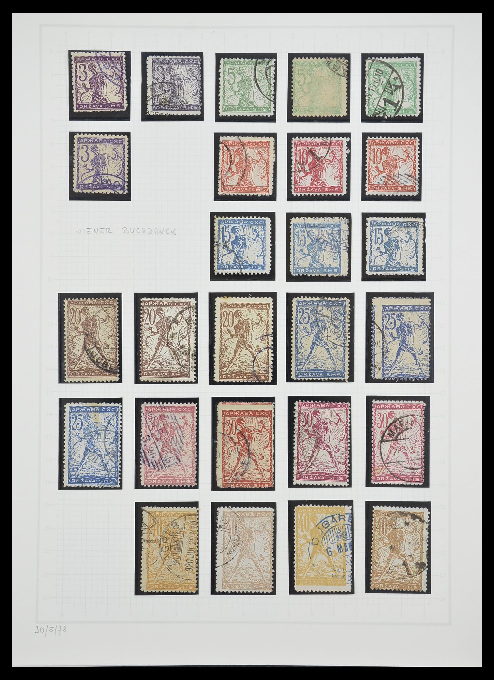 33206 017 - Postzegelverzameling 33206 Joegoslavië 1918-1941.