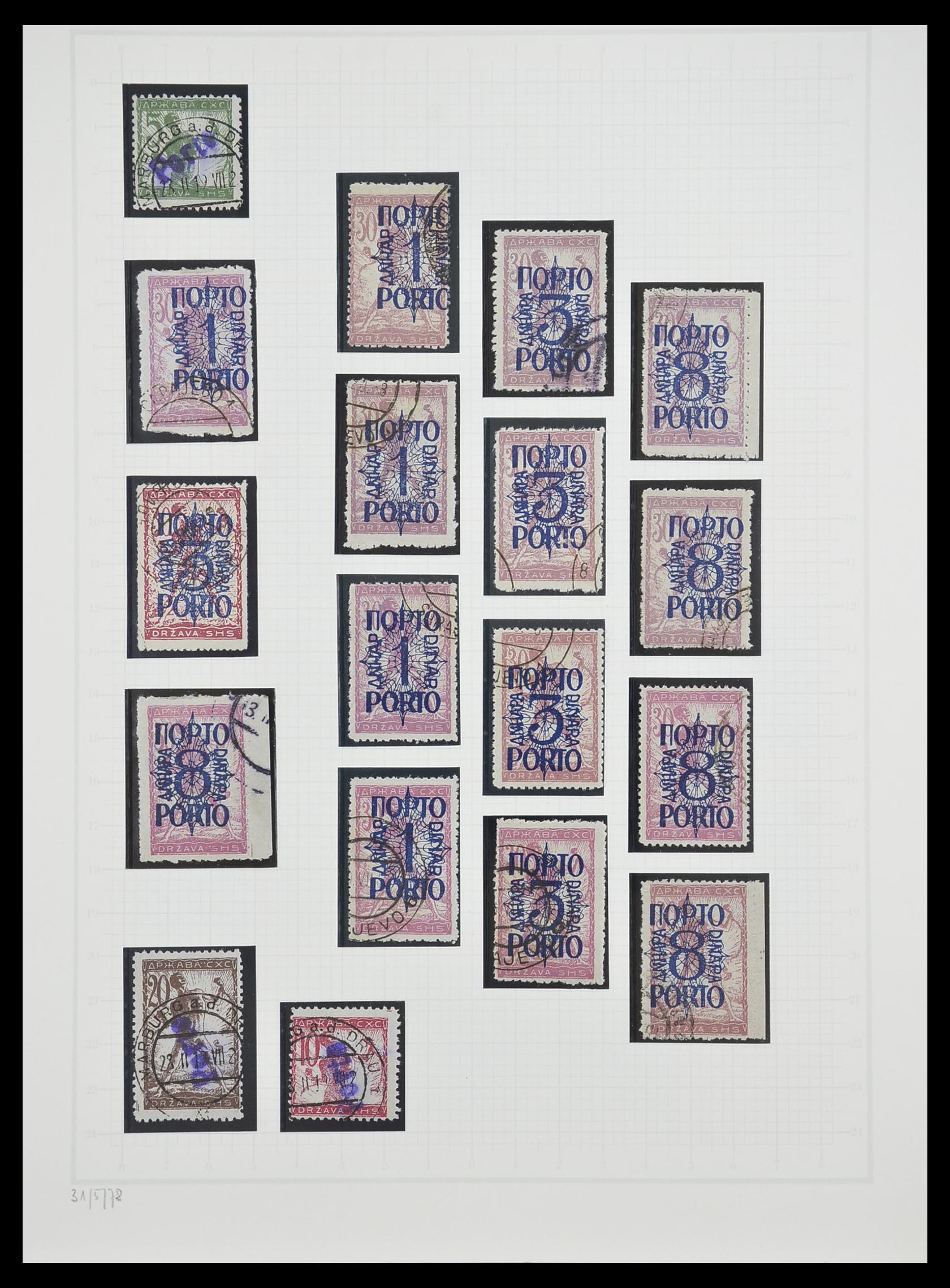 33206 027 - Postzegelverzameling 33206 Joegoslavië 1918-1941.