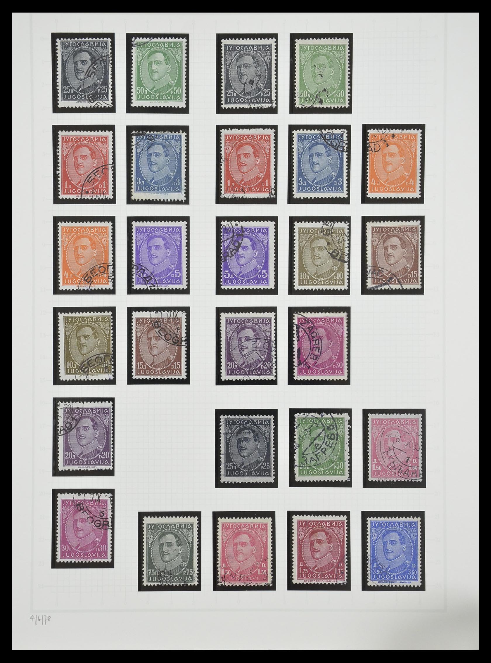 33206 033 - Postzegelverzameling 33206 Joegoslavië 1918-1941.