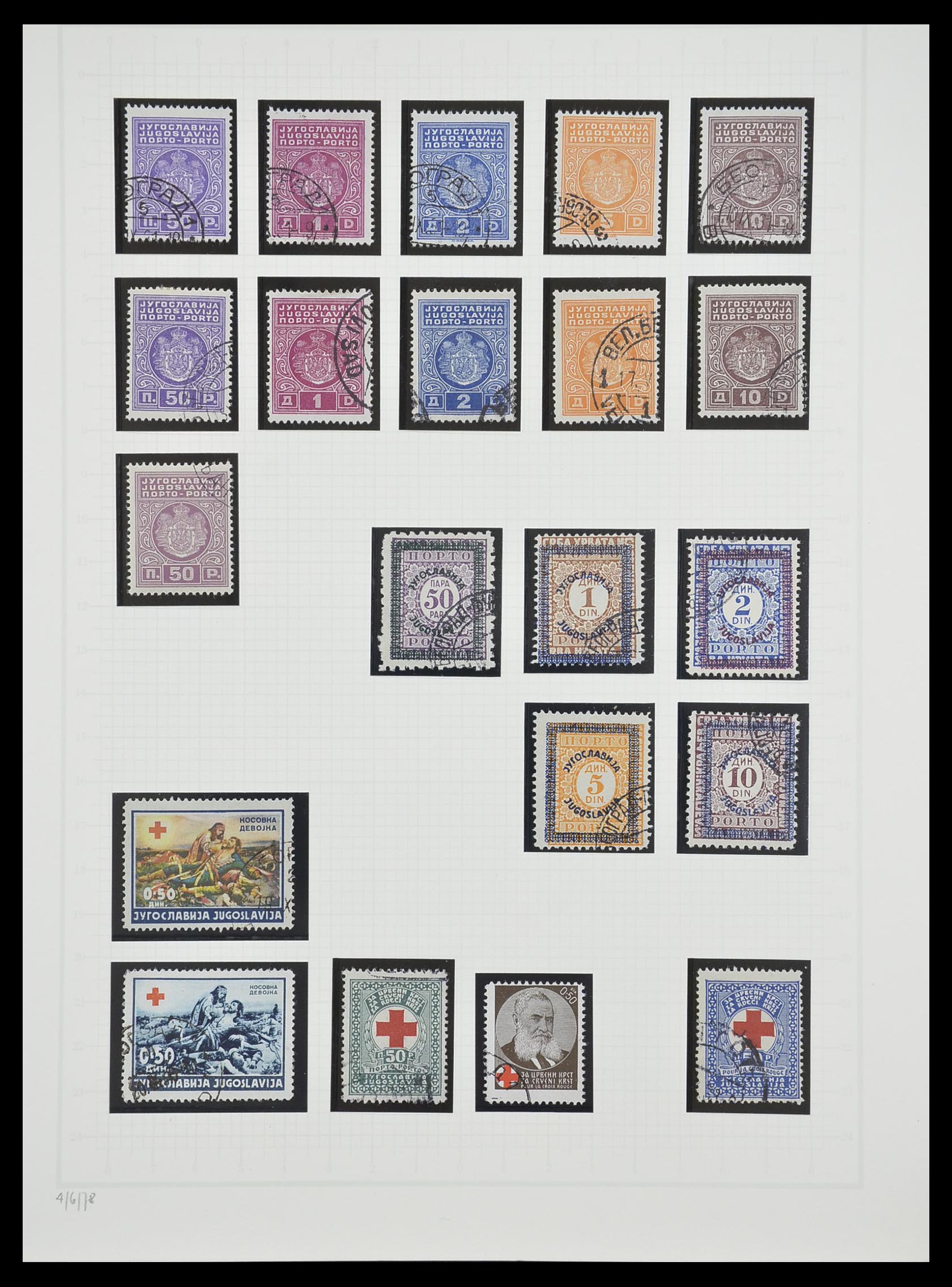 33206 034 - Postzegelverzameling 33206 Joegoslavië 1918-1941.