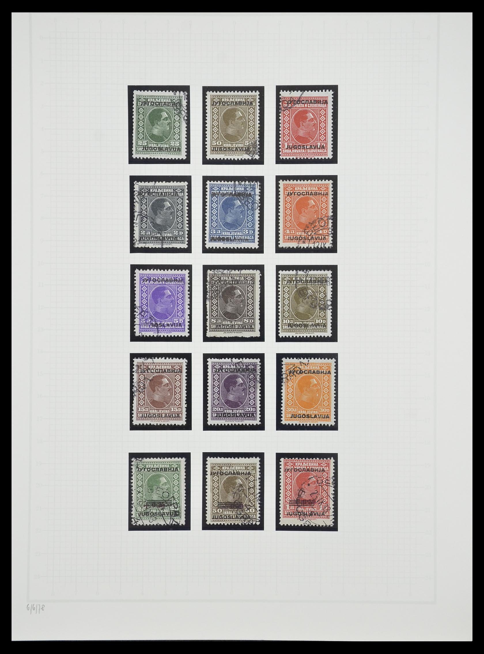 33206 036 - Postzegelverzameling 33206 Joegoslavië 1918-1941.