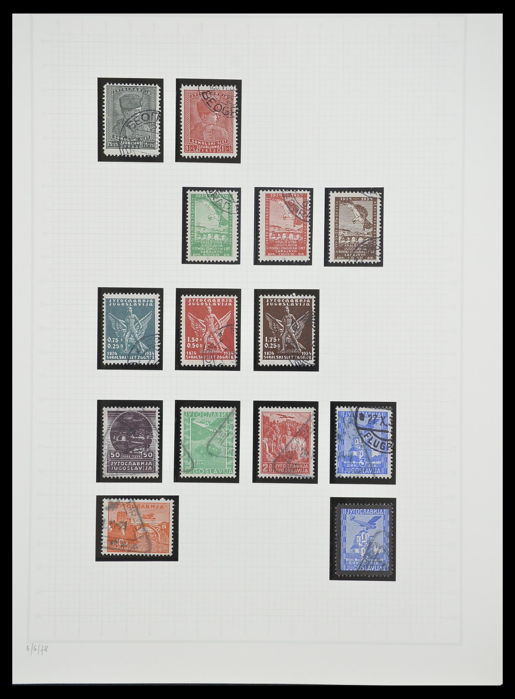 33206 037 - Postzegelverzameling 33206 Joegoslavië 1918-1941.