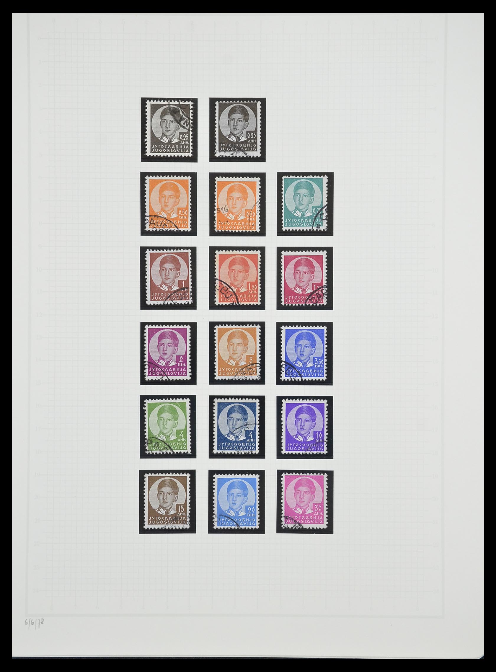 33206 038 - Postzegelverzameling 33206 Joegoslavië 1918-1941.