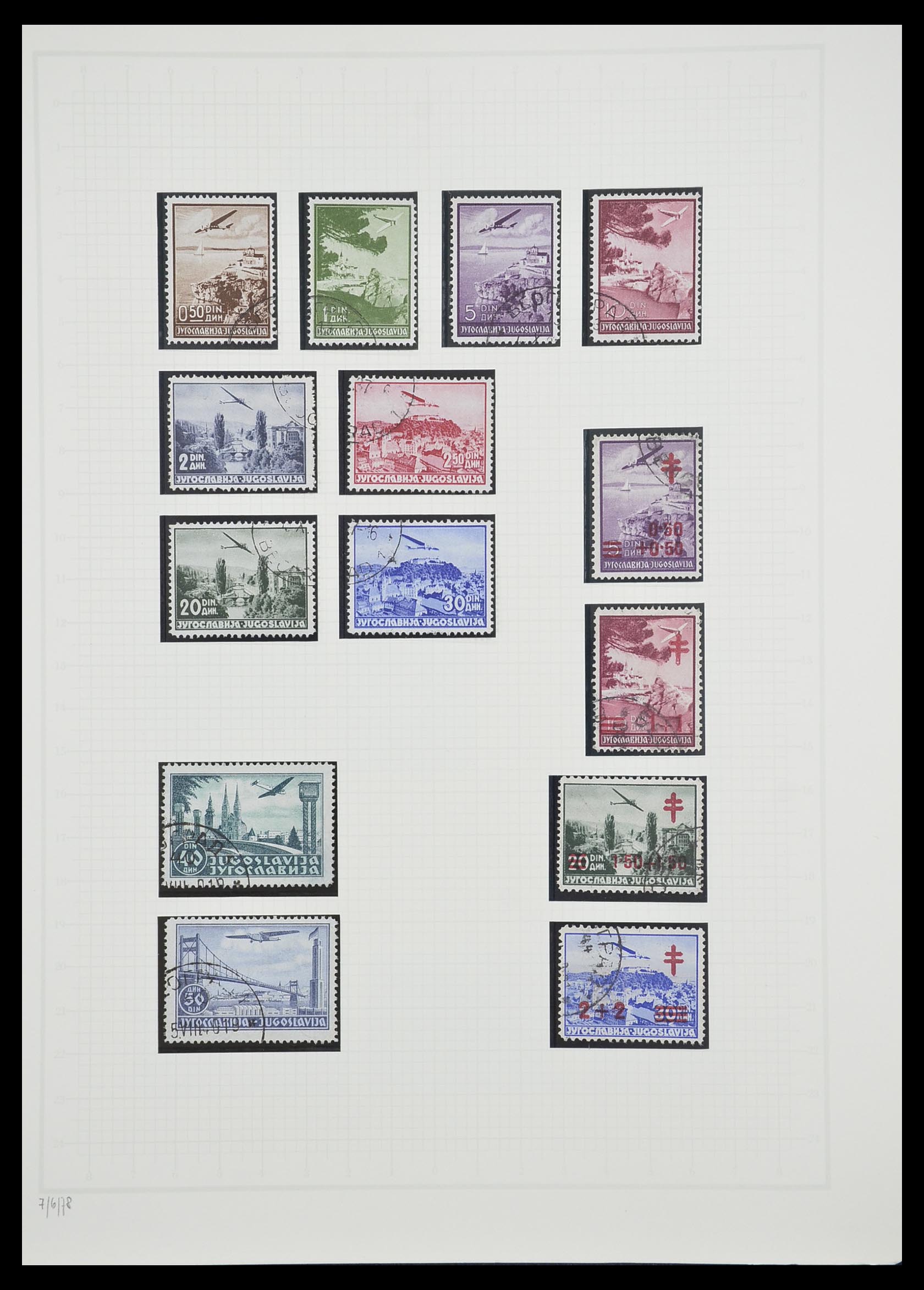 33206 044 - Postzegelverzameling 33206 Joegoslavië 1918-1941.