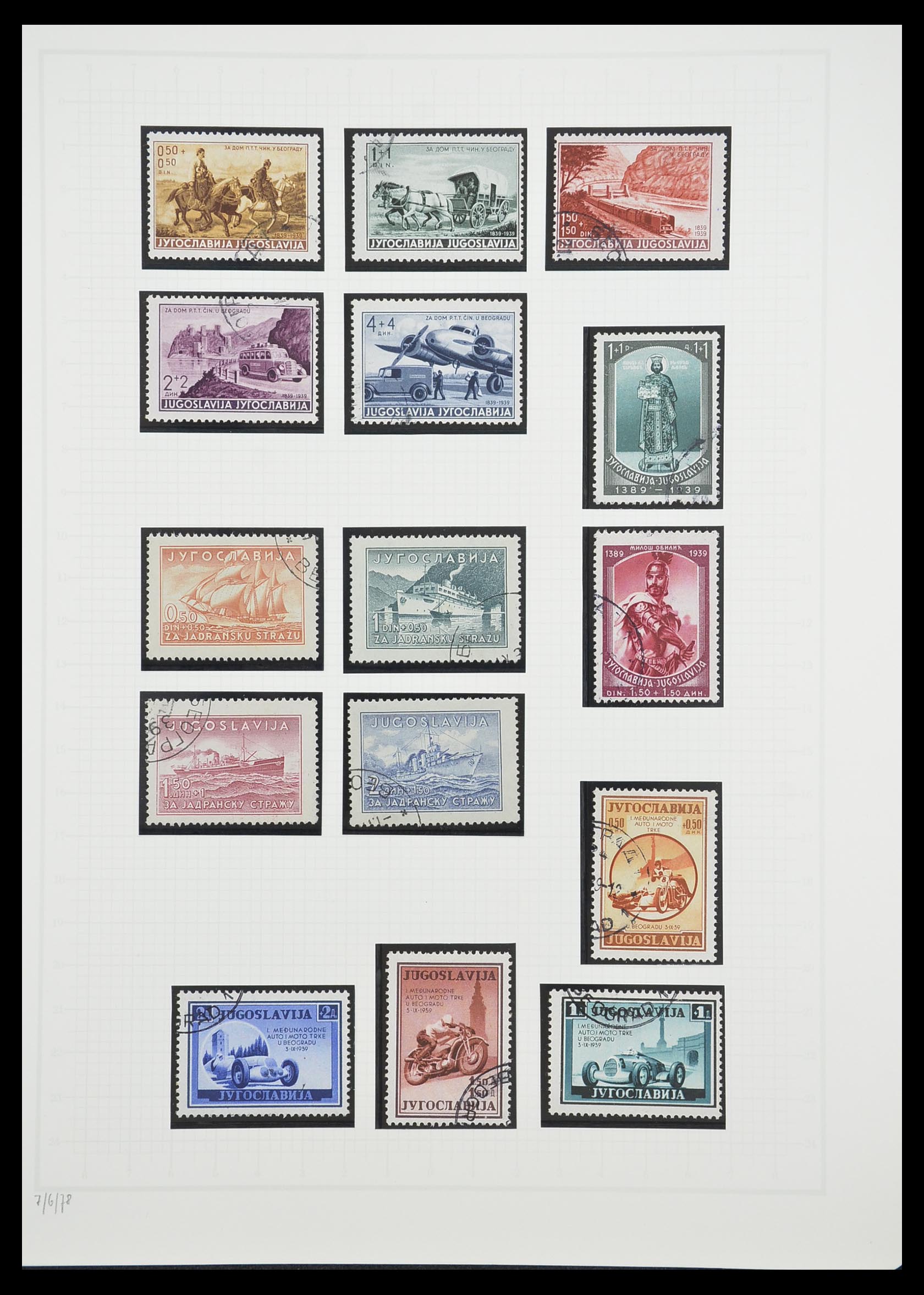 33206 046 - Postzegelverzameling 33206 Joegoslavië 1918-1941.