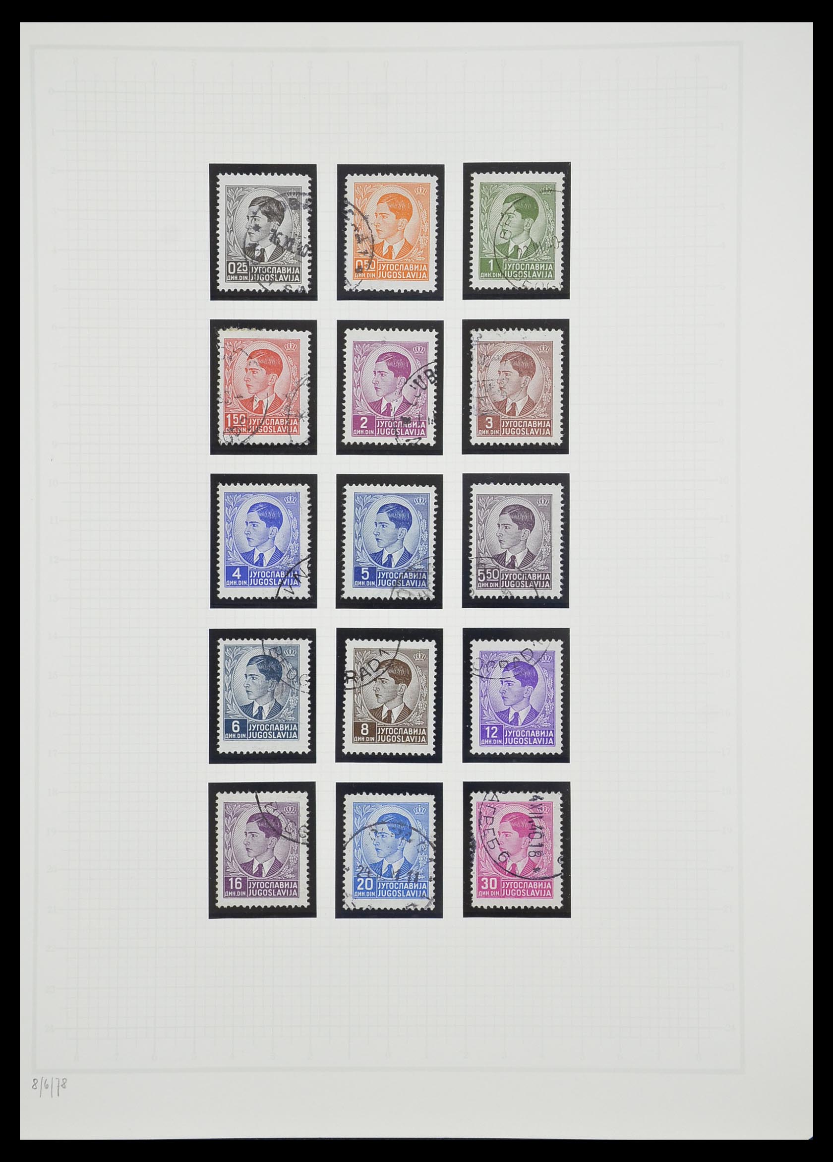 33206 048 - Postzegelverzameling 33206 Joegoslavië 1918-1941.