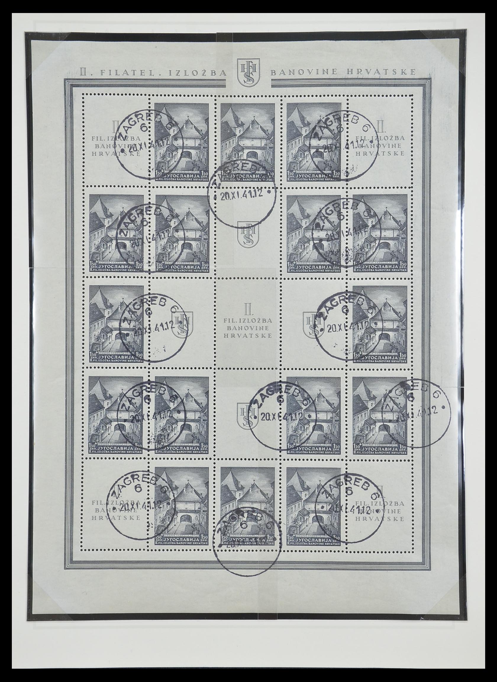33206 053 - Postzegelverzameling 33206 Joegoslavië 1918-1941.