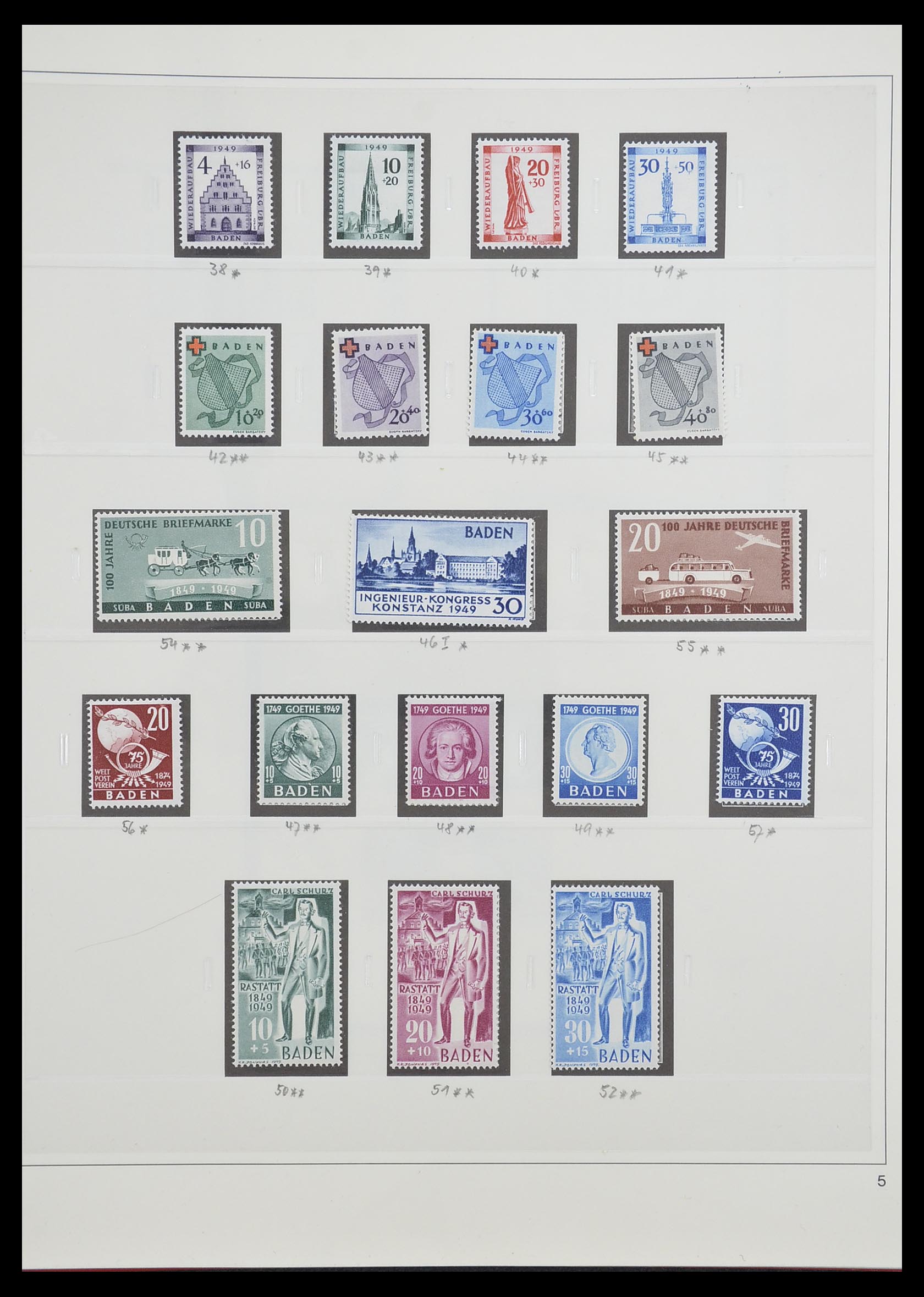 33208 021 - Stamp collection 33208 German Zones 1945-1949.
