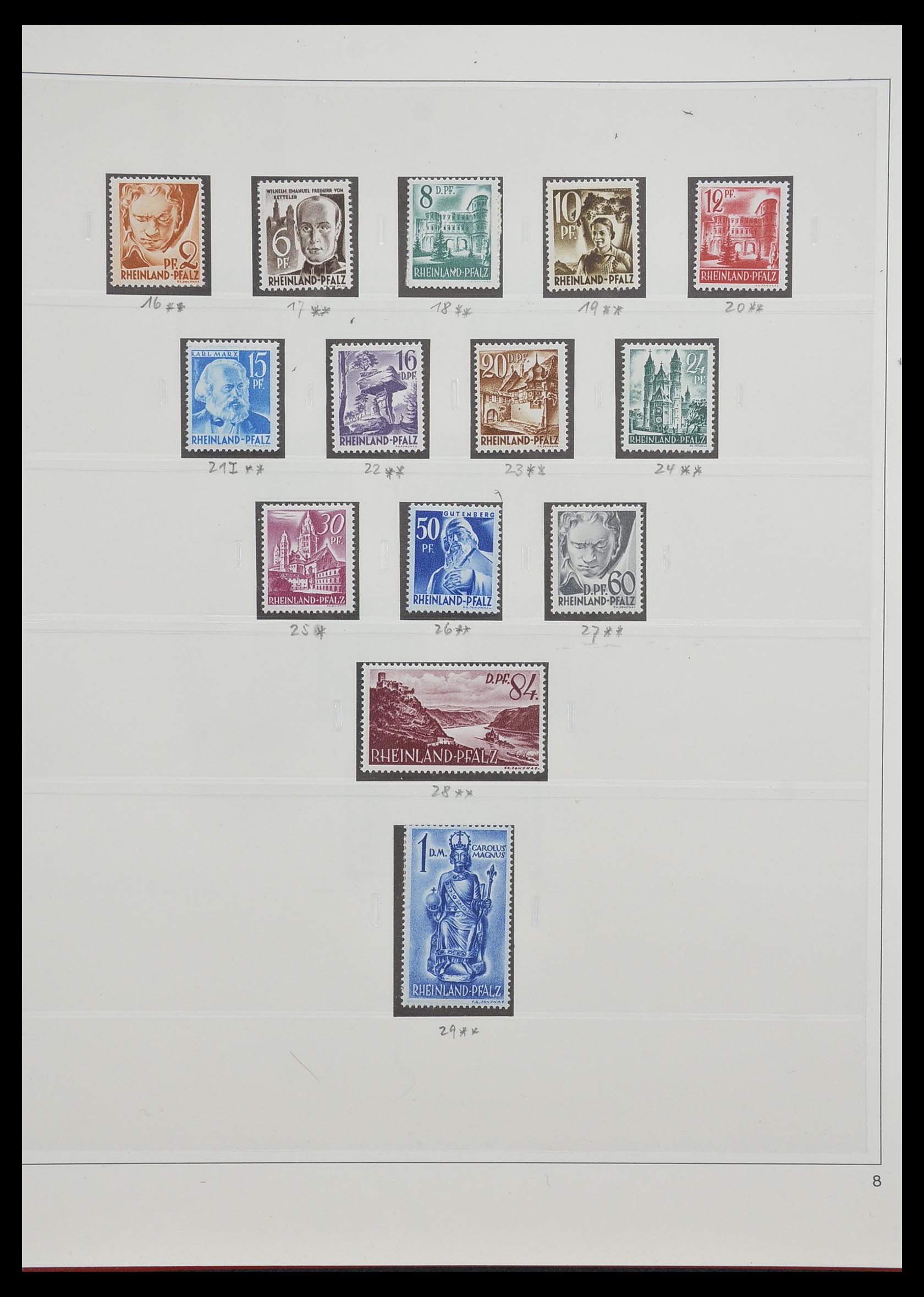 33208 024 - Postzegelverzameling 33208 Duitse Zones 1945-1949.