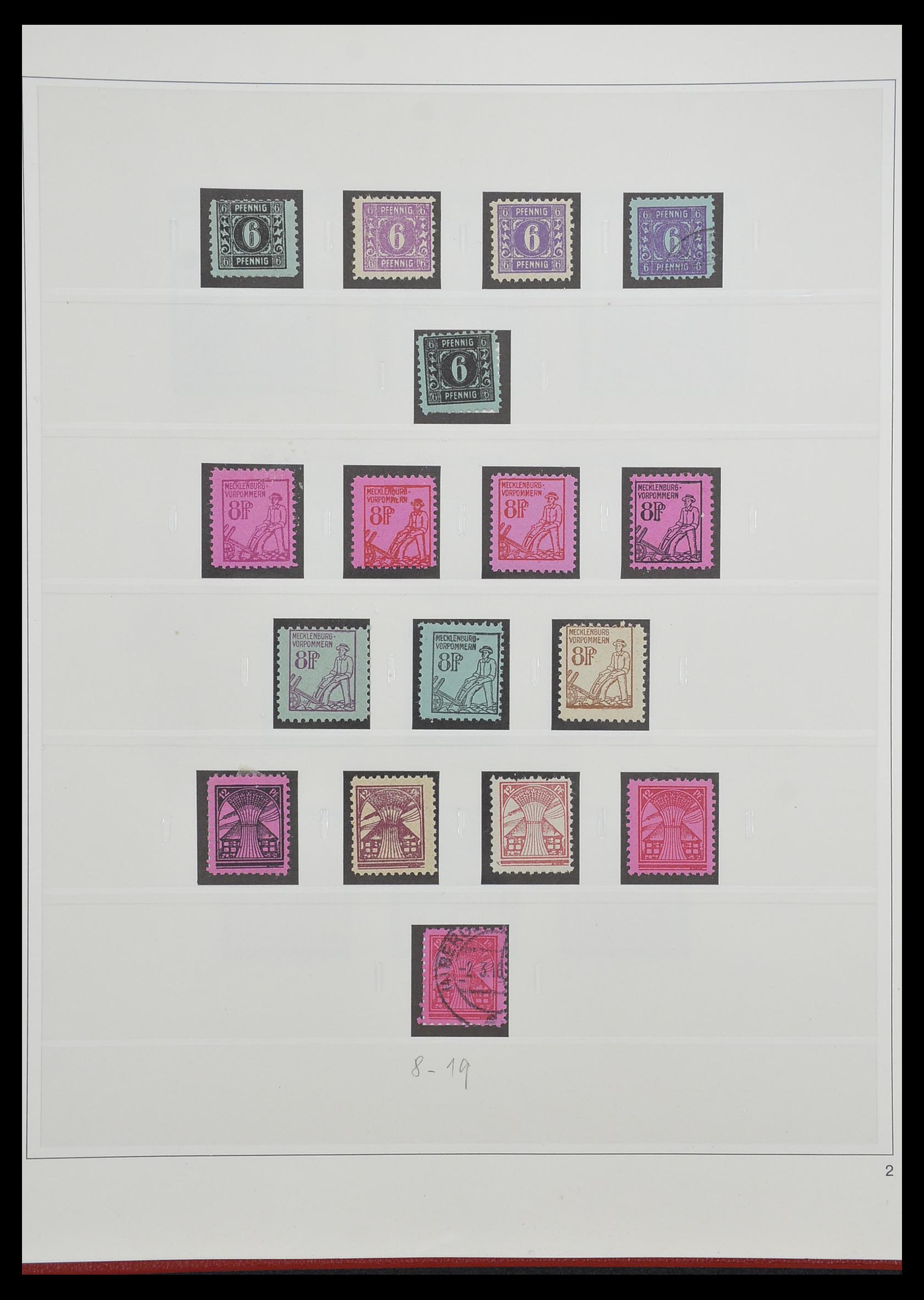 33208 035 - Postzegelverzameling 33208 Duitse Zones 1945-1949.