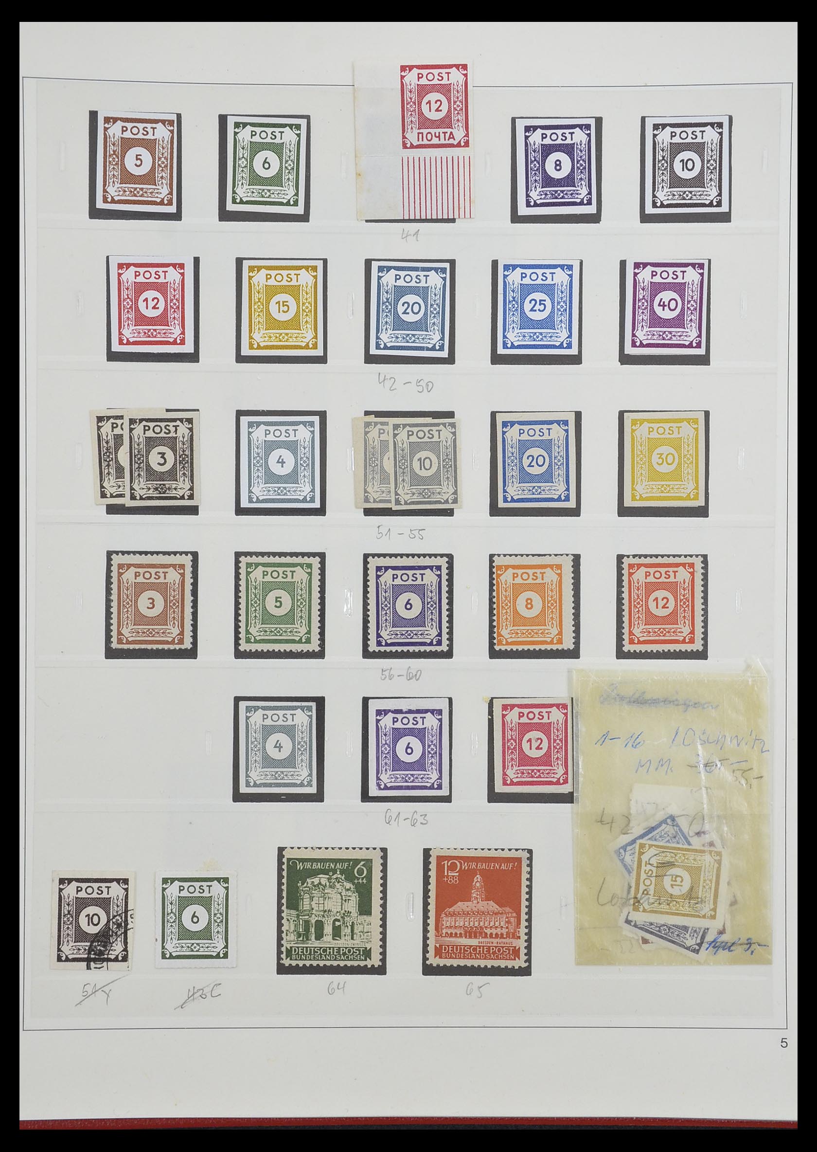 33208 038 - Stamp collection 33208 German Zones 1945-1949.