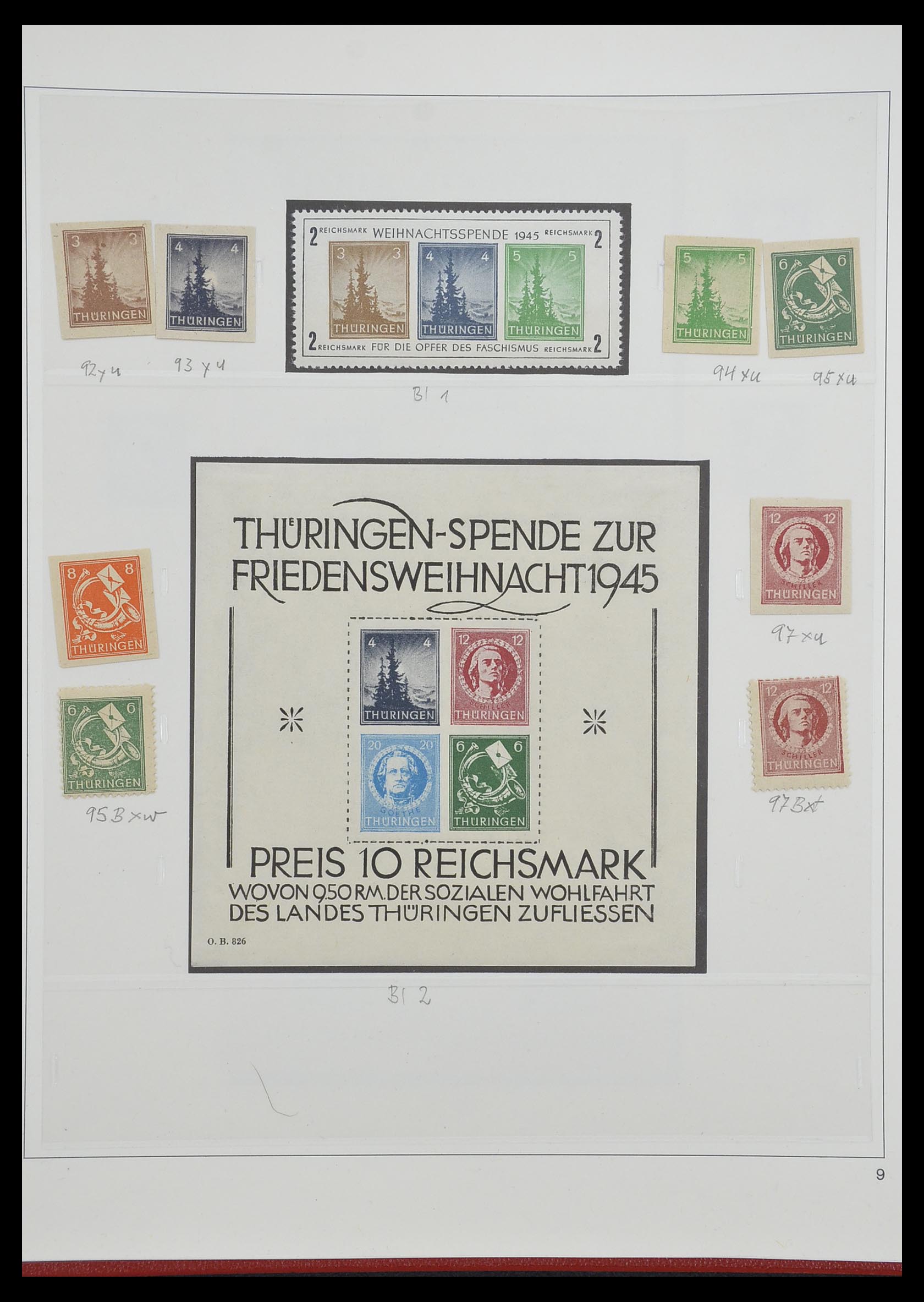 33208 042 - Postzegelverzameling 33208 Duitse Zones 1945-1949.