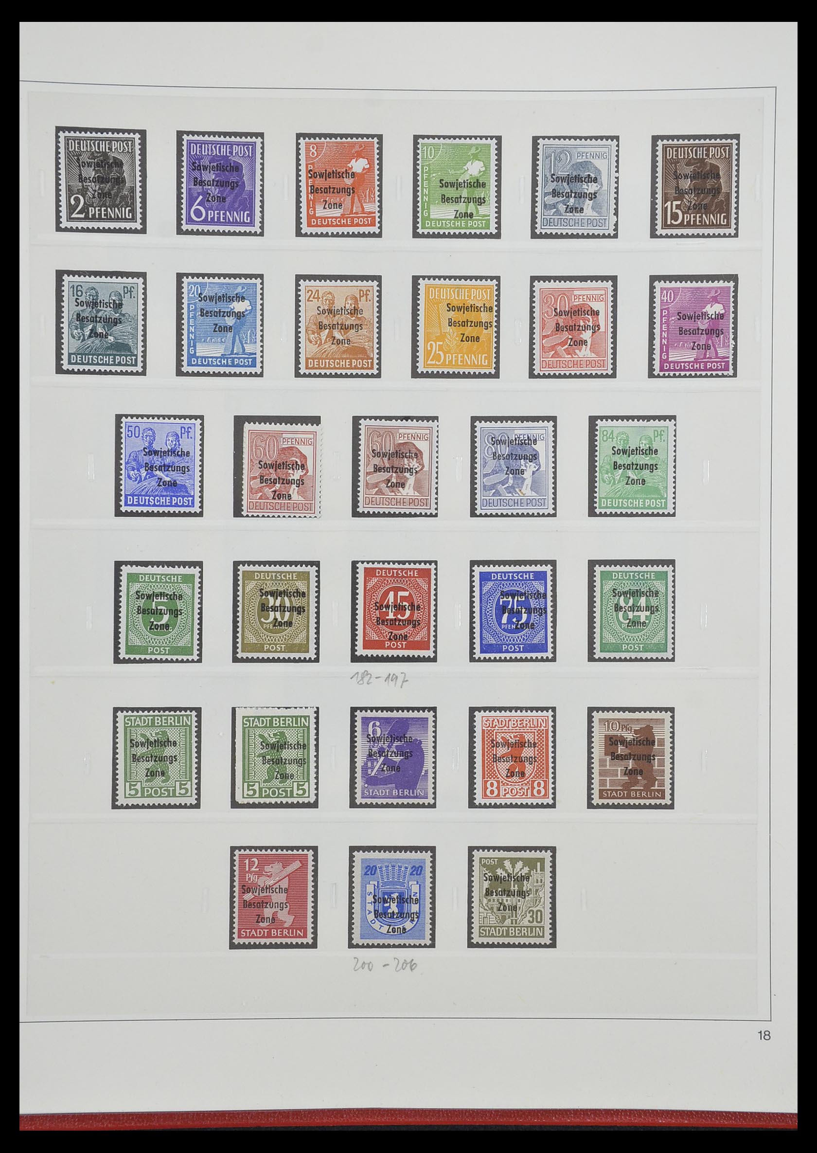 33208 051 - Postzegelverzameling 33208 Duitse Zones 1945-1949.
